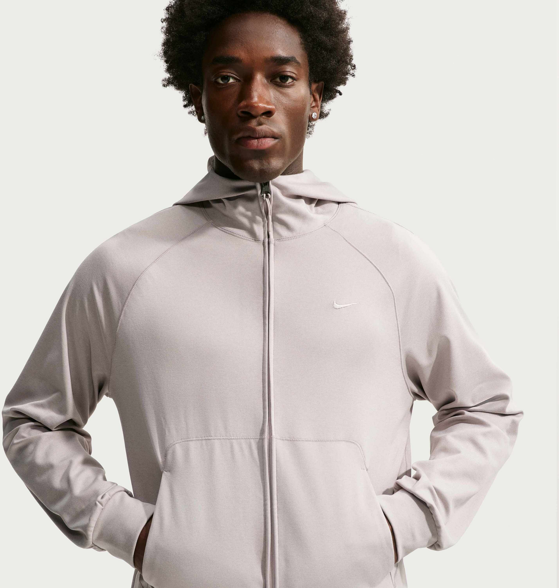 NIKE, Men's Dri-fit Uv Protection Full-zip Performance Hoodie Primary Nanoknit
