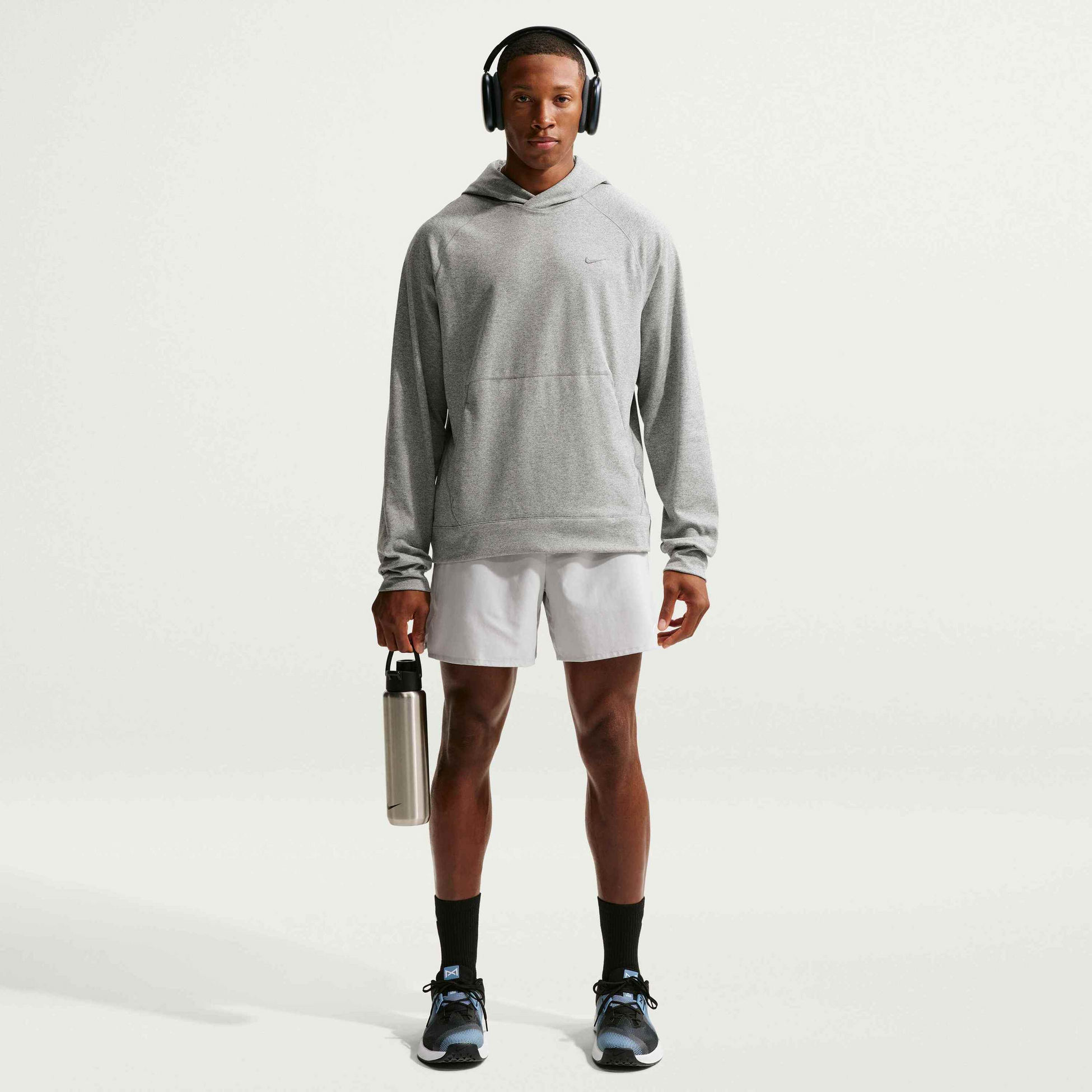 NIKE, Men's Dri-fit Uv Protection Pullover Performance Hoodie Primary Nanoknit