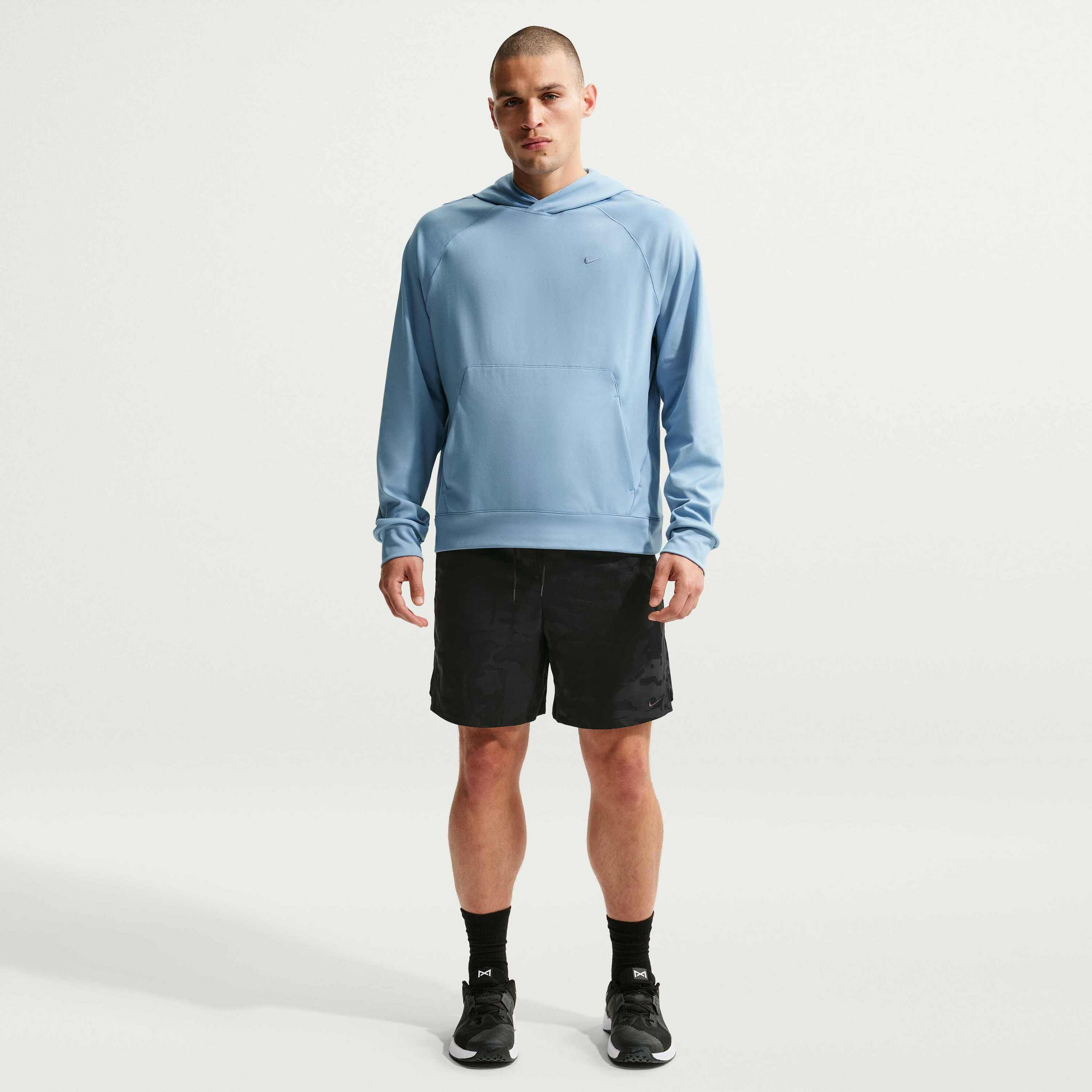 NIKE, Men's Dri-fit Uv Protection Pullover Performance Hoodie Primary Nanoknit