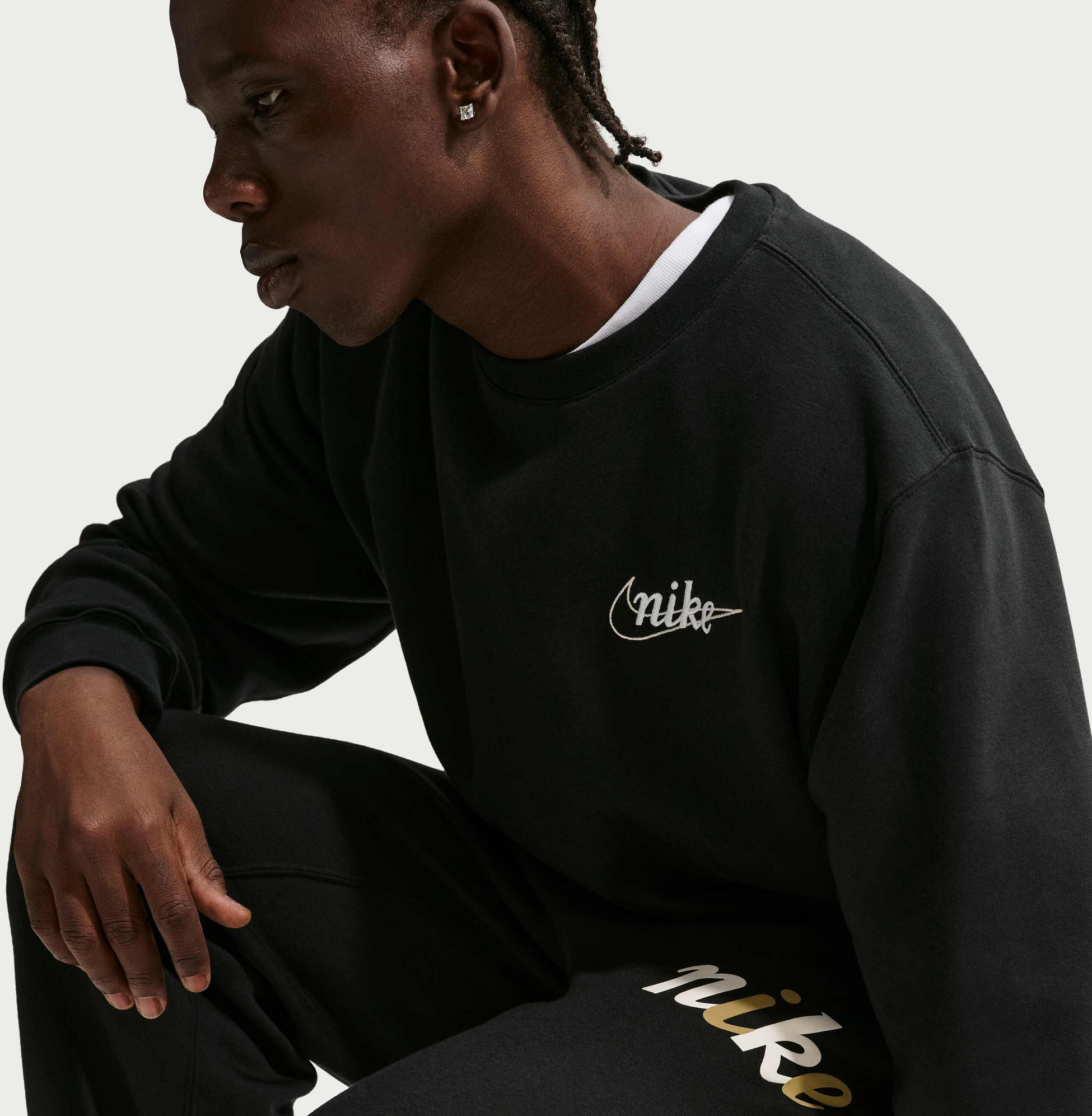 NIKE, Men's Fleece Crew-neck Sweatshirt Sportswear Club