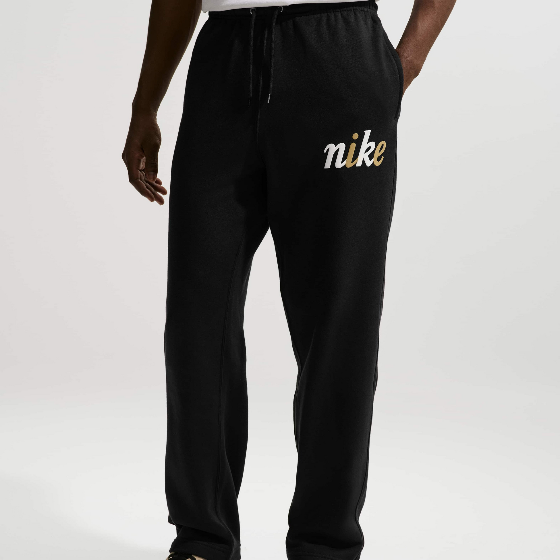 NIKE, Men's Fleece Open-hem Trousers Sportswear Club