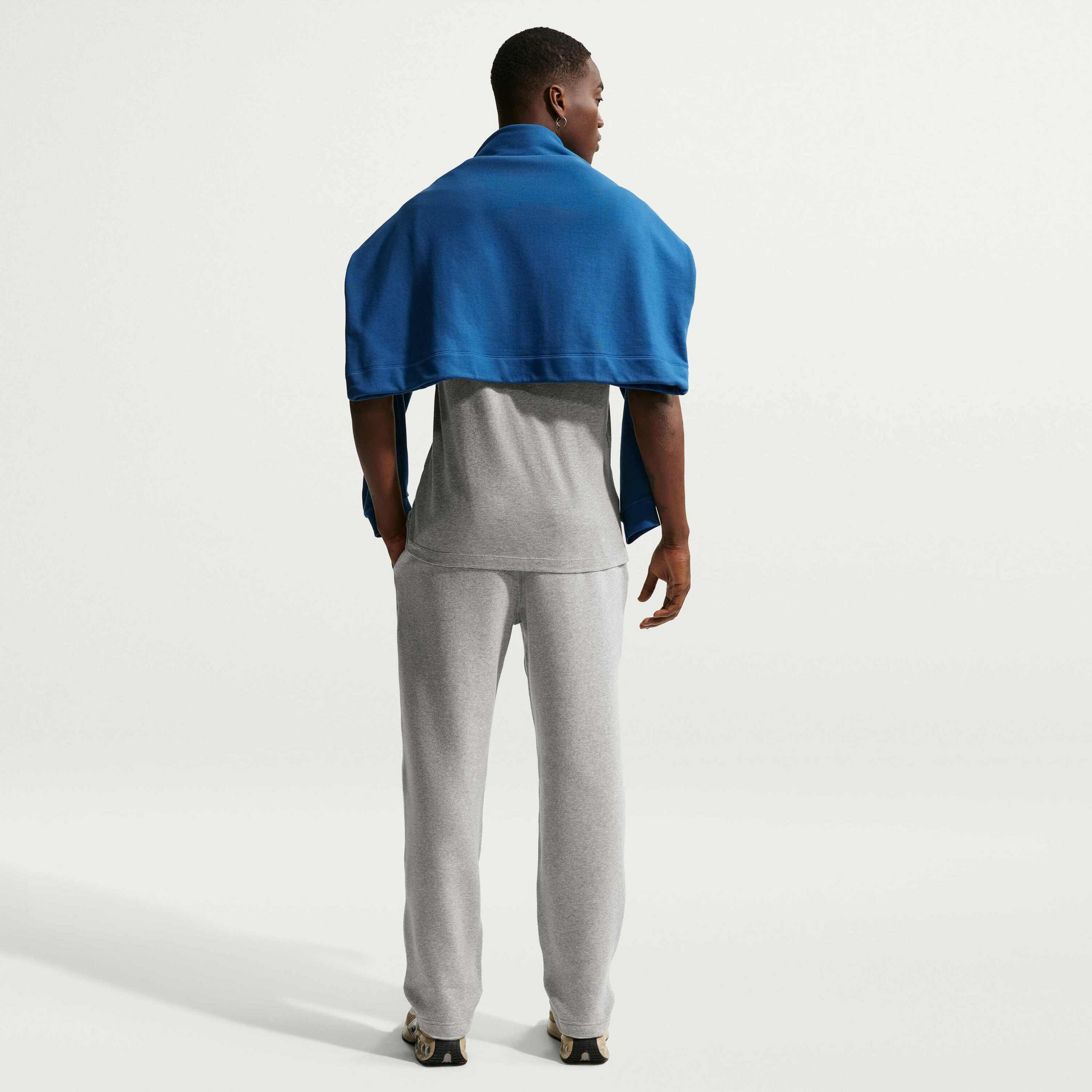 NIKE, Men's Fleece Open-hem Trousers Sportswear Club