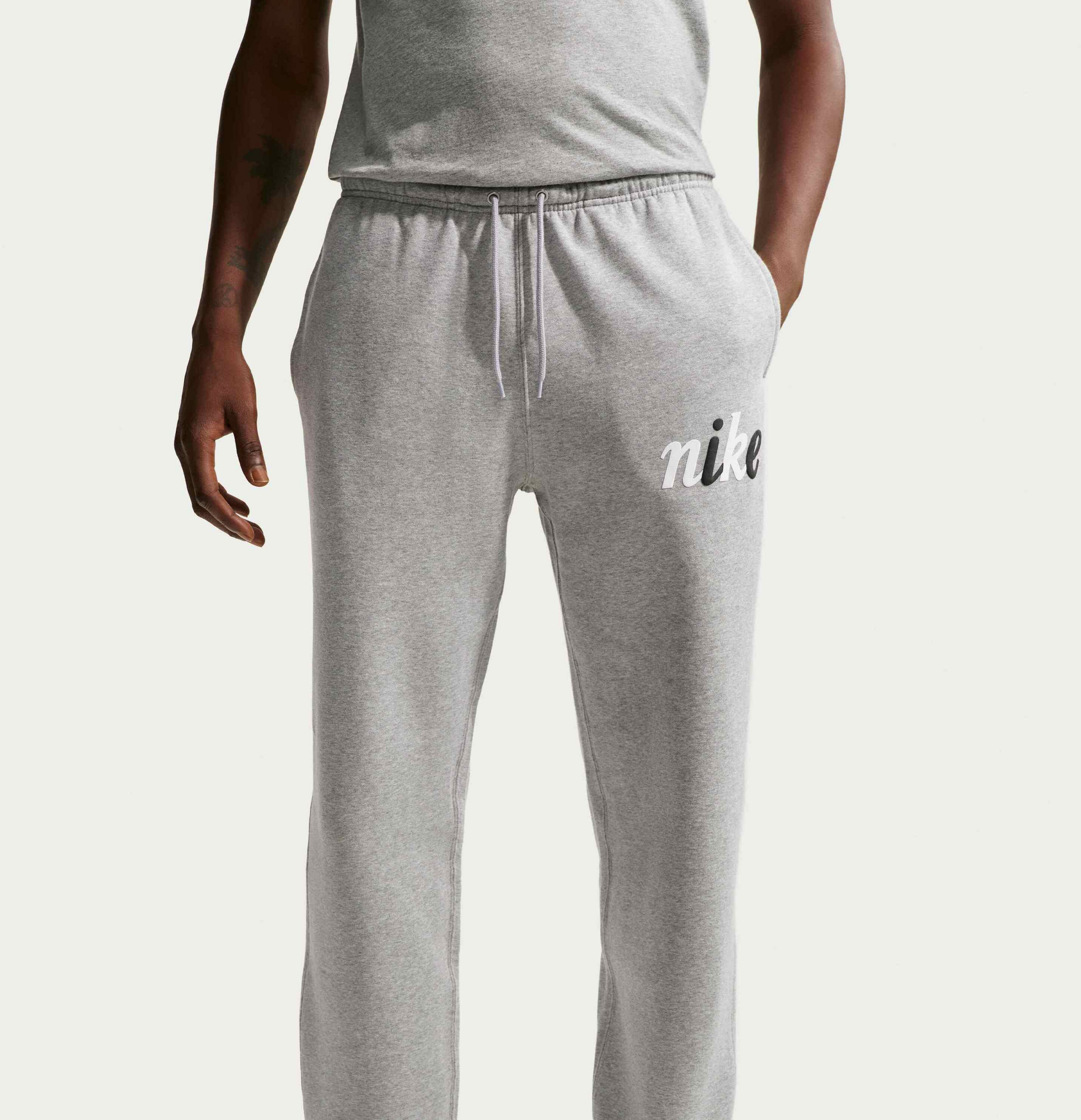 NIKE, Men's Fleece Open-hem Trousers Sportswear Club
