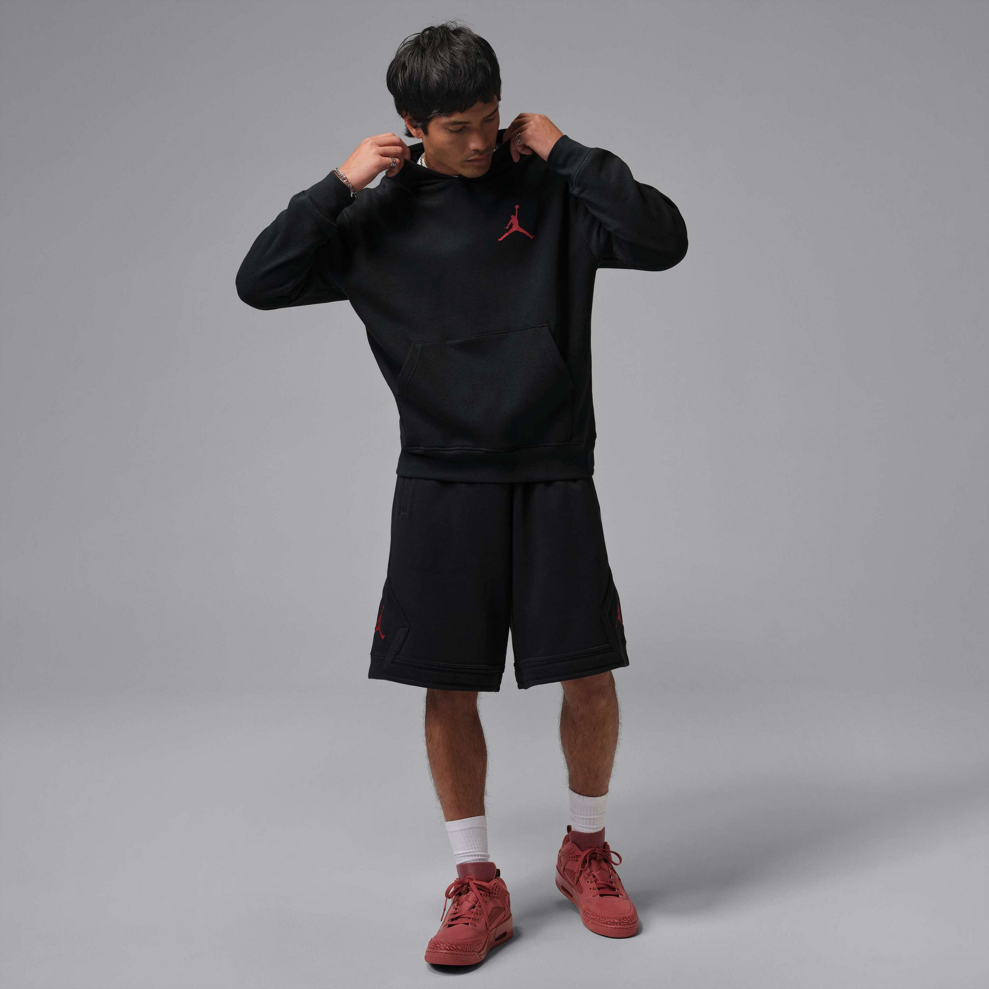 JORDAN, Men's Fleece Pullover Hoodie Jordan Jumpman