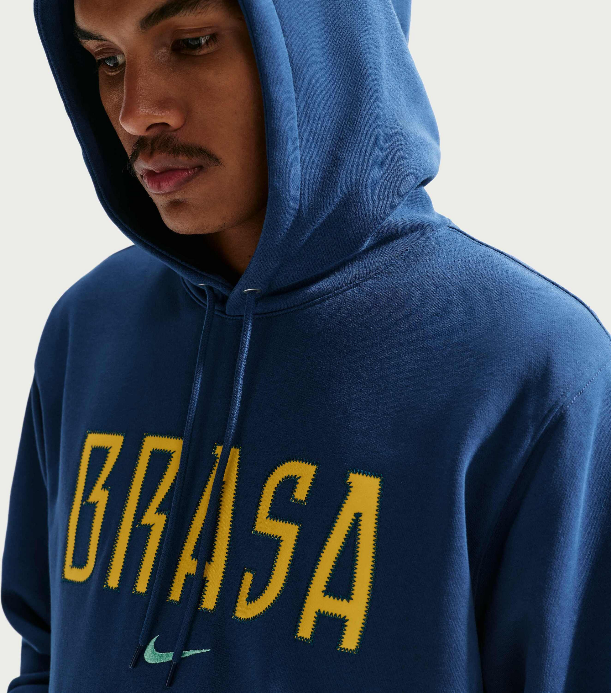 NIKE, Men's Football French Terry Pullover Hoodie Brazil Club