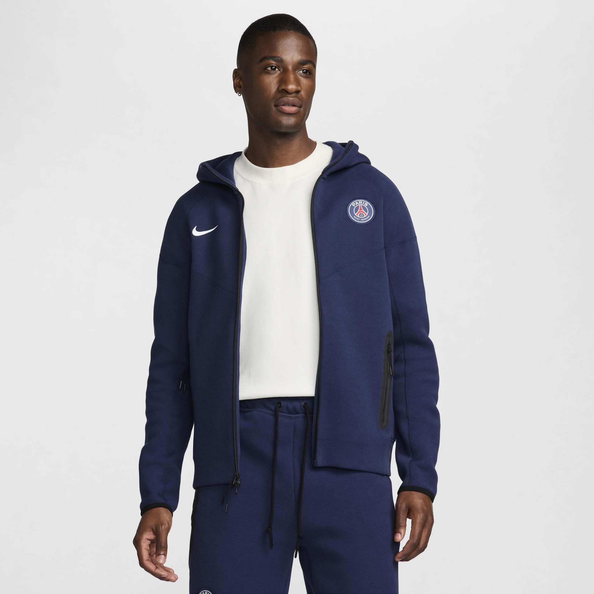 NIKE, Men's Football Full-zip Hoodie Paris Saint-germain Tech Fleece Windrunner