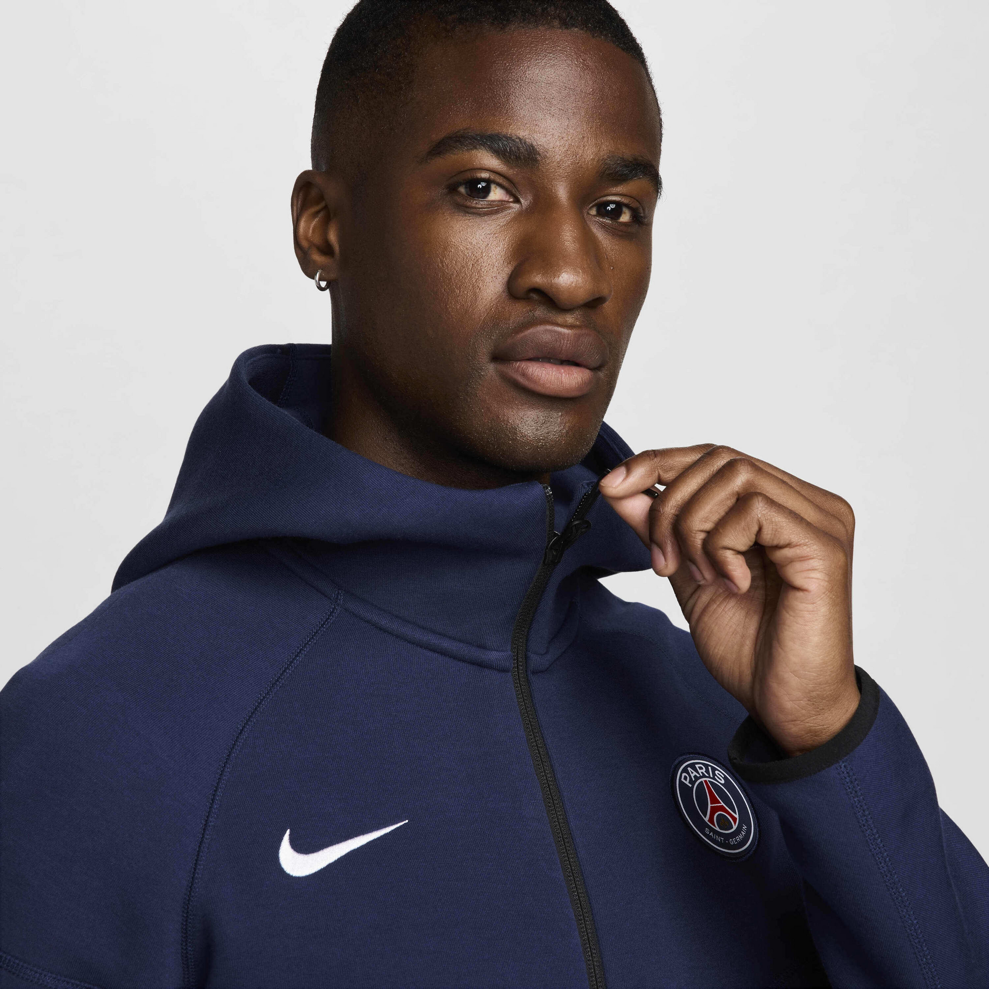 NIKE, Men's Football Full-zip Hoodie Paris Saint-germain Tech Fleece Windrunner