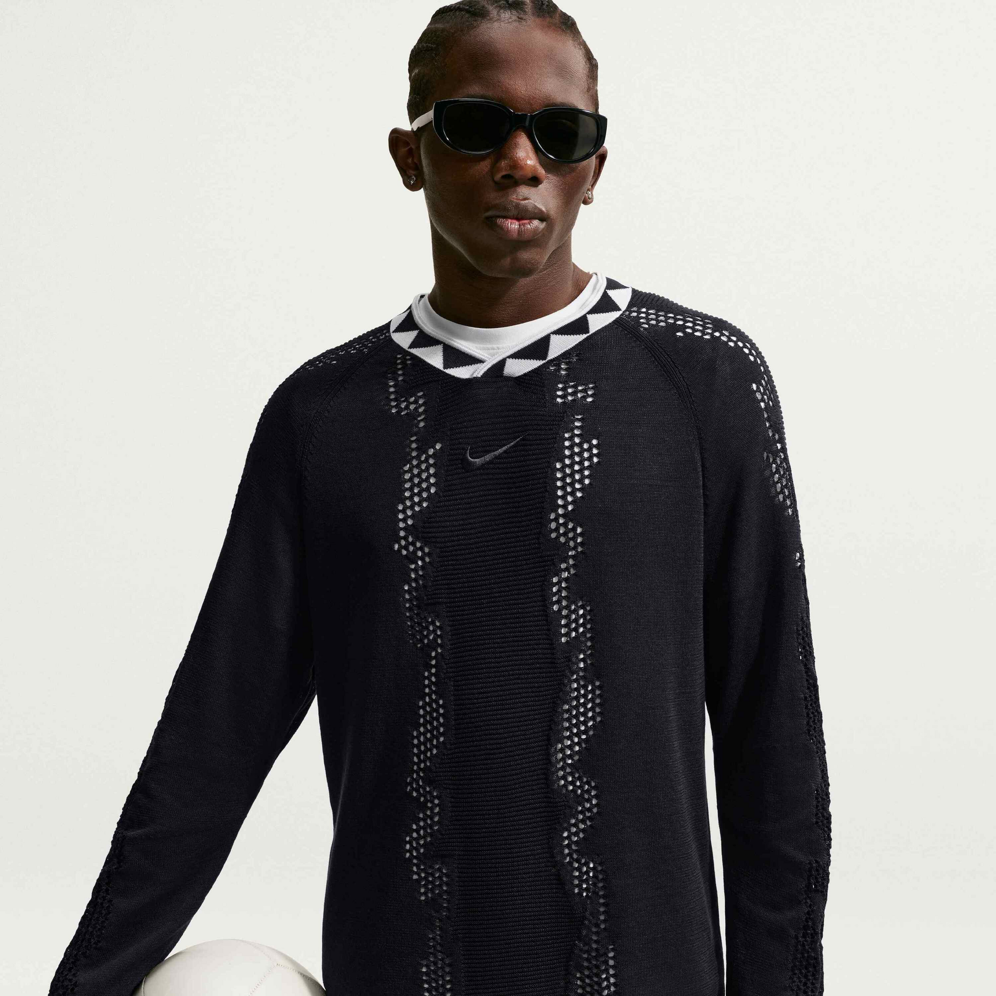 NIKE, Men's Football Knit Long-sleeve Shirt Nigeria Energy