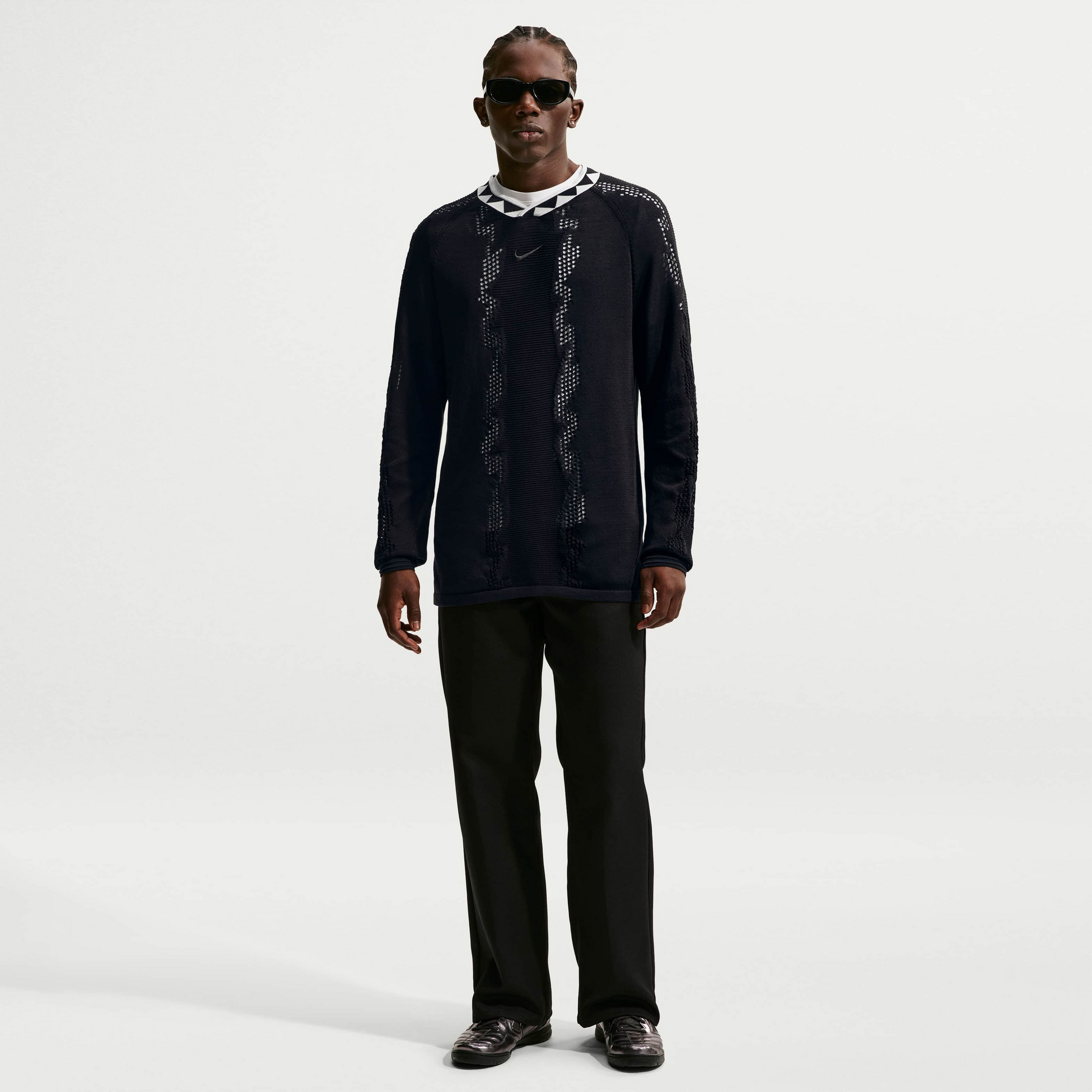 NIKE, Men's Football Knit Long-sleeve Shirt Nigeria Energy