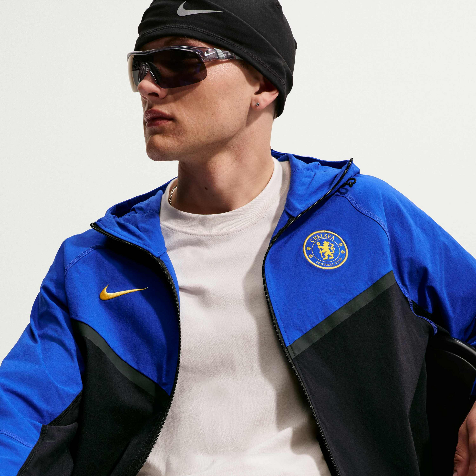 NIKE, Men's Football Woven Full-zip Jacket Chelsea F.c. Tech Windrunner