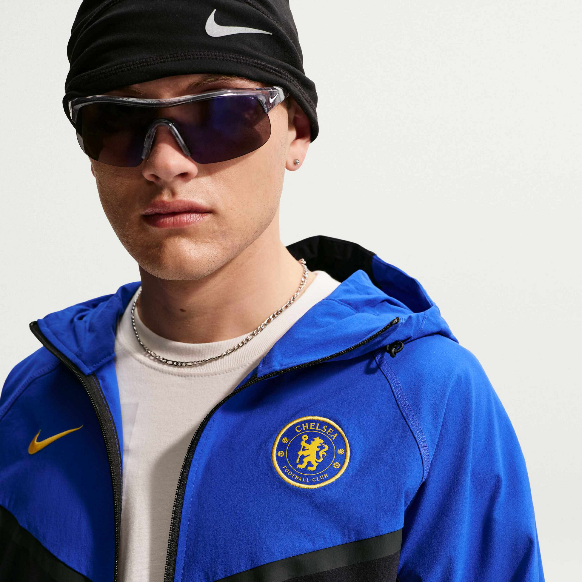 NIKE, Men's Football Woven Full-zip Jacket Chelsea F.c. Tech Windrunner