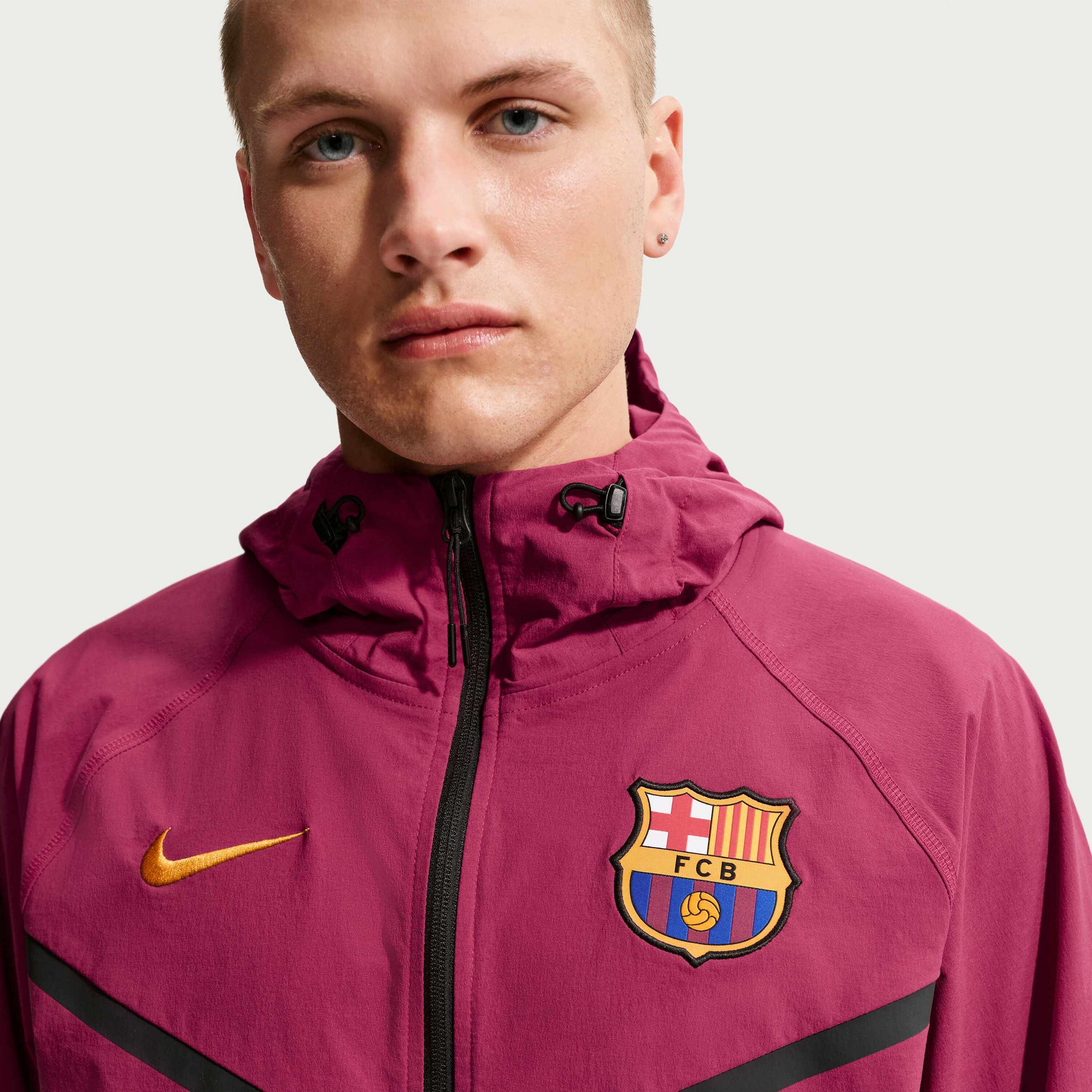 NIKE, Men's Football Woven Full-zip Jacket F.c. Barcelona Tech Windrunner