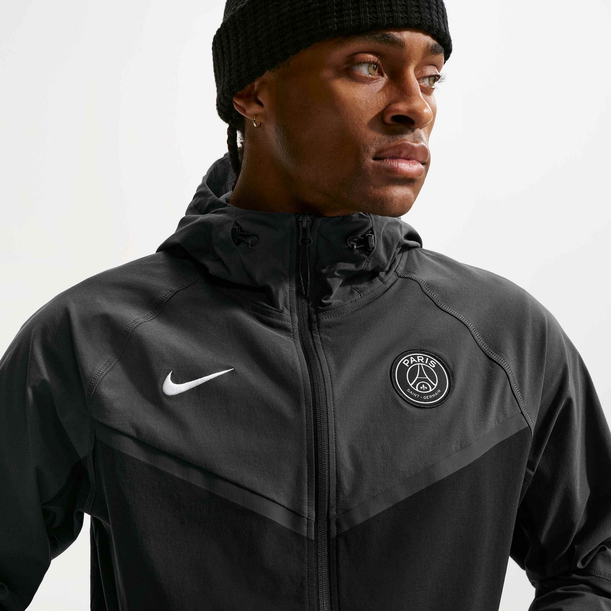 NIKE, Men's Football Woven Full-zip Jacket Paris Saint-germain Tech Windrunner