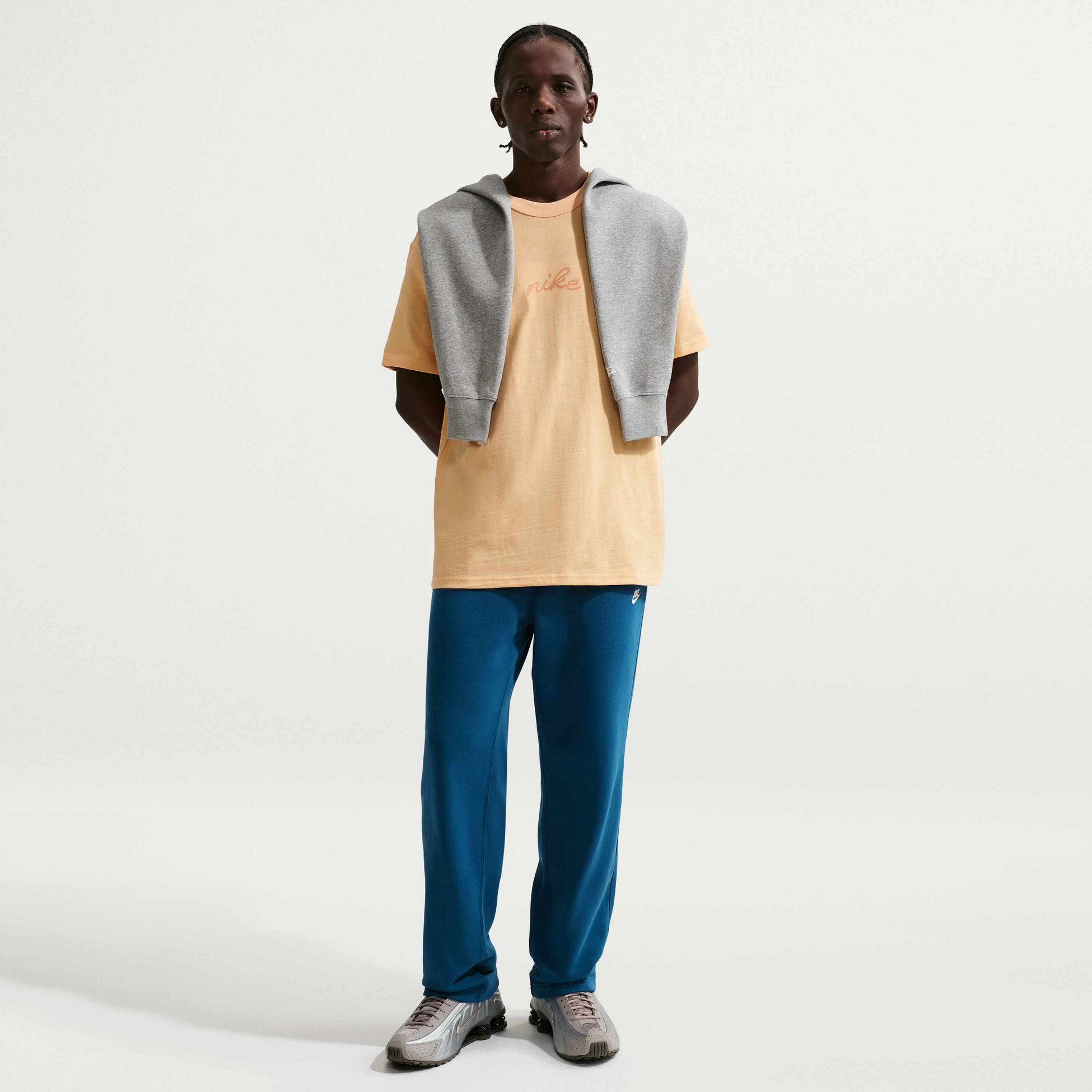 NIKE, Men's French Terry Open-hem Trousers Club