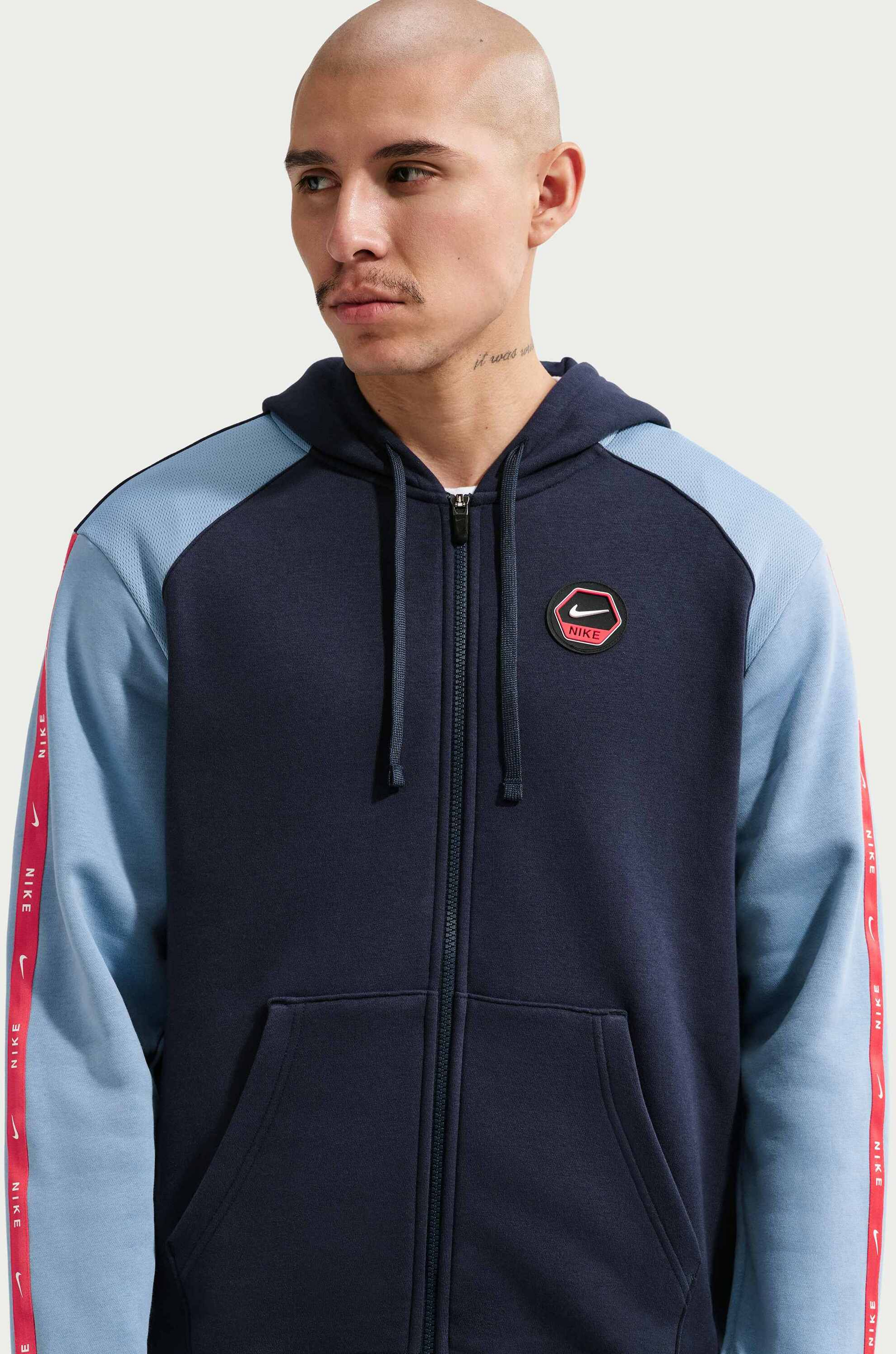 NIKE, Men's Full-zip Fleece Hoodie Sportswear City Side