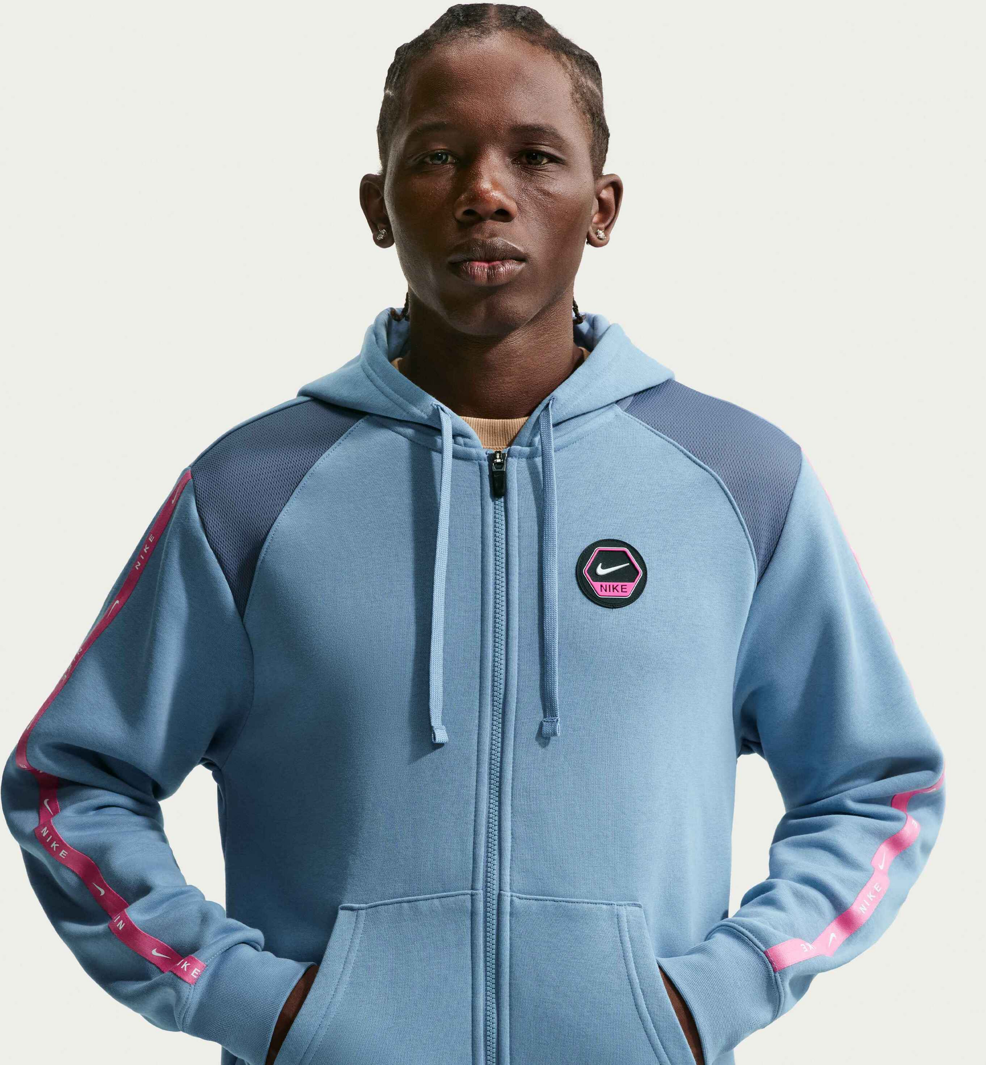 NIKE, Men's Full-zip Fleece Hoodie Sportswear City Side