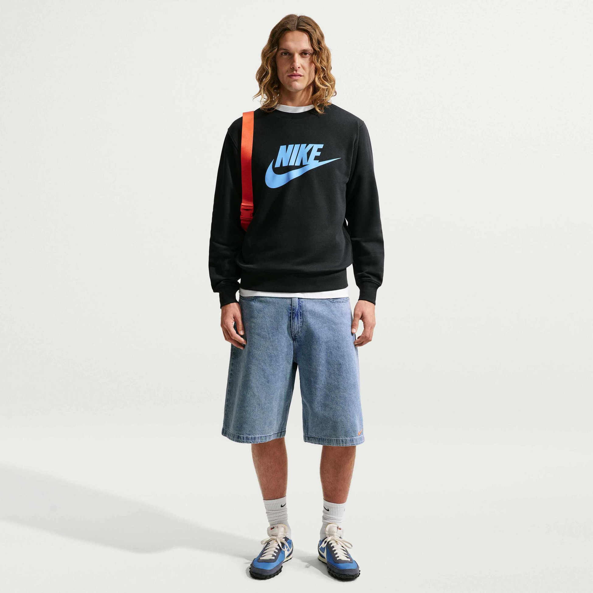 NIKE, Men's Graphic Fleece Crew Sportswear Club
