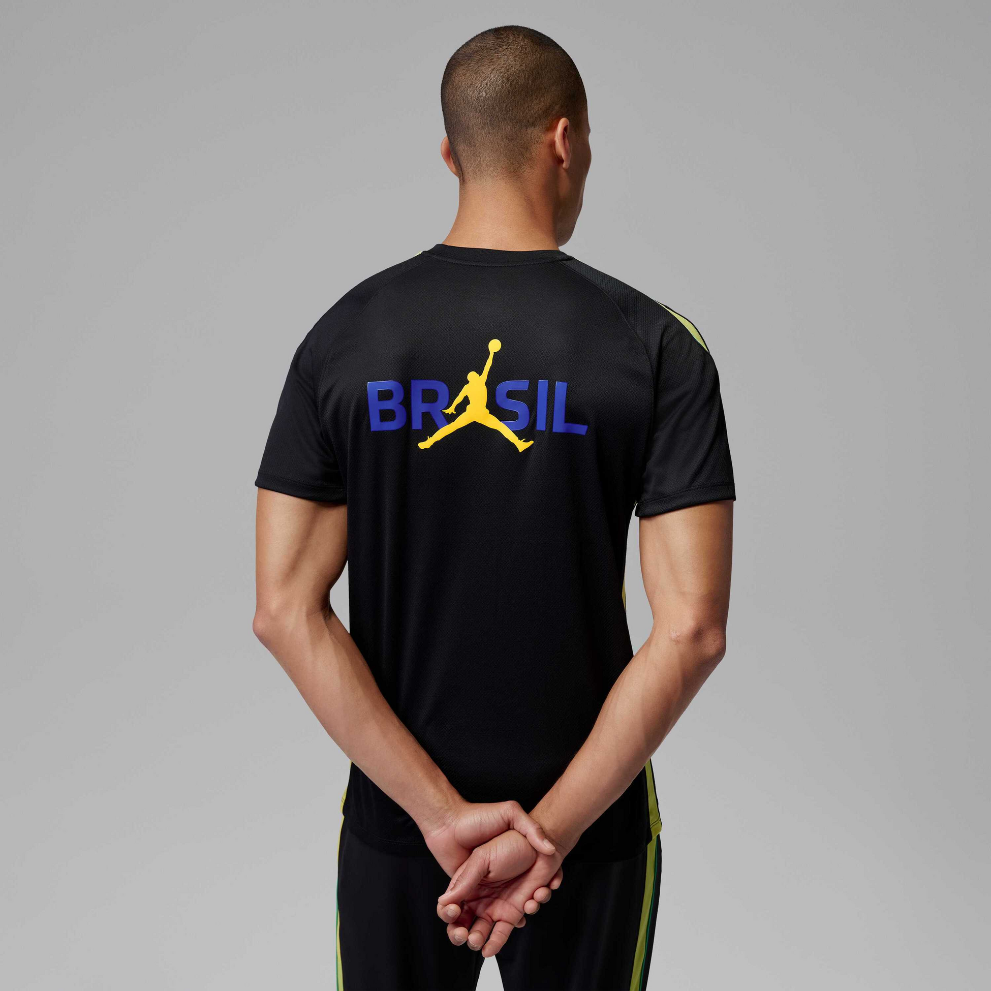 JORDAN, Men's Jordan Dri-fit Football Short-sleeve Knit Top Brazil Strike