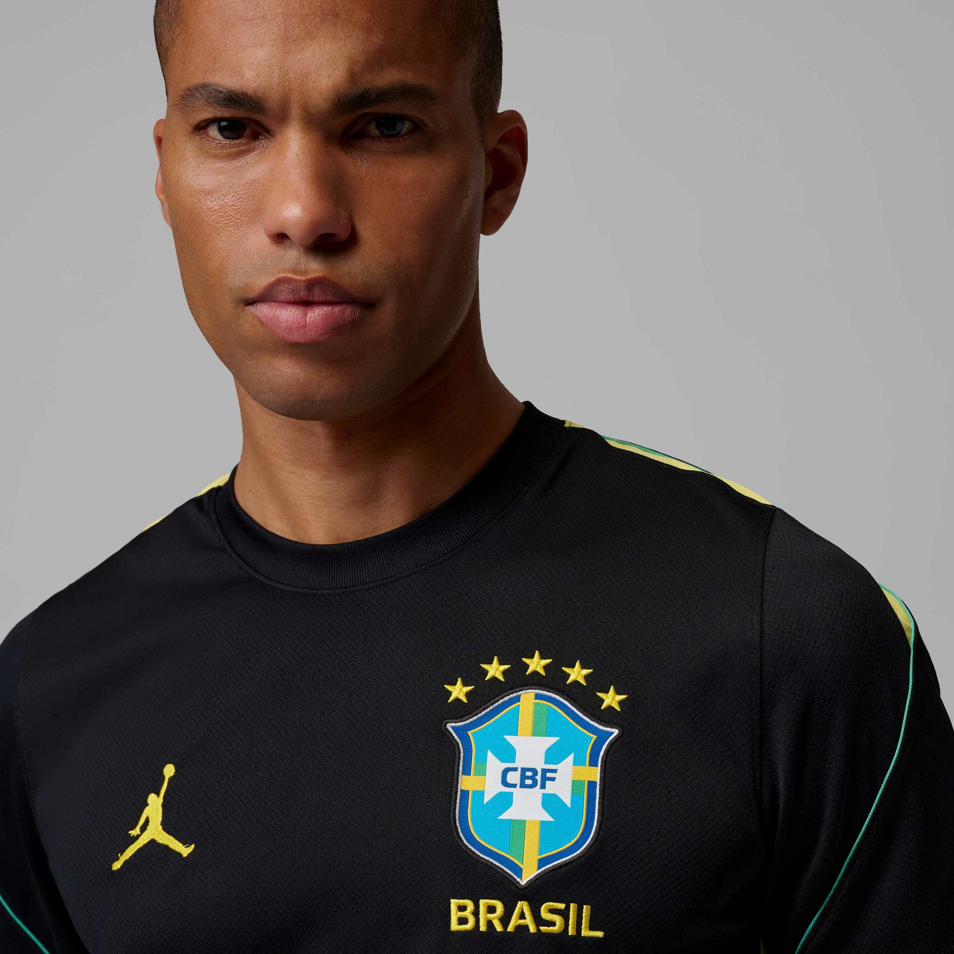 JORDAN, Men's Jordan Dri-fit Football Short-sleeve Knit Top Brazil Strike