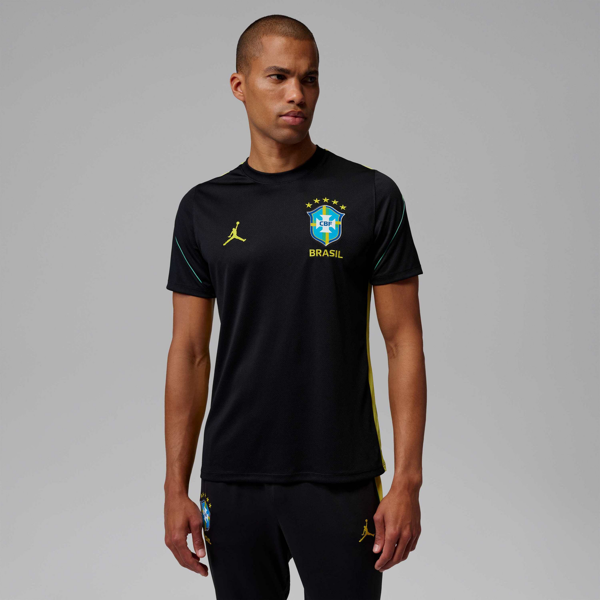 JORDAN, Men's Jordan Dri-fit Football Short-sleeve Knit Top Brazil Strike