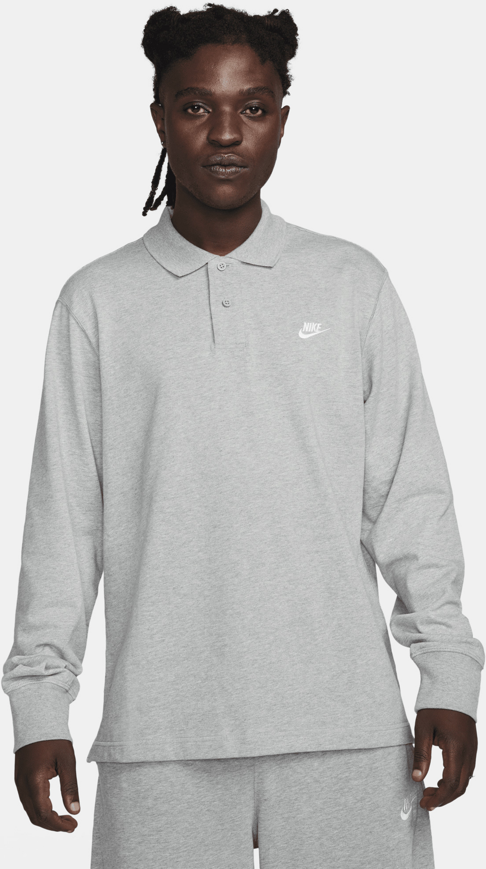 NIKE, Men's Long-sleeve Knit Polo Club