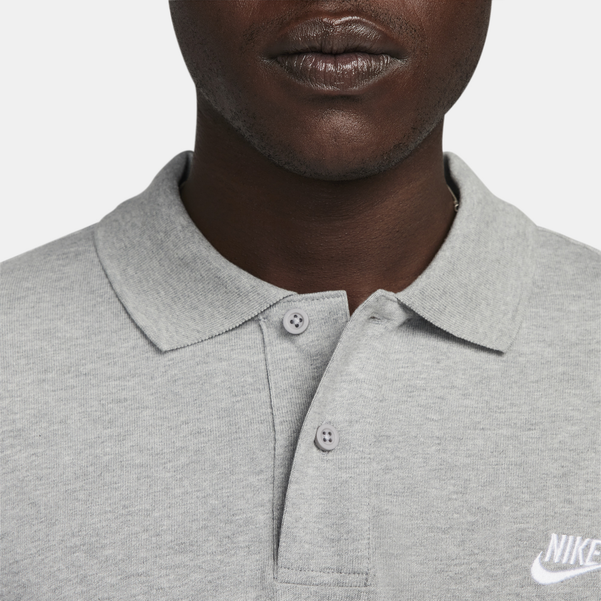 NIKE, Men's Long-sleeve Knit Polo Club