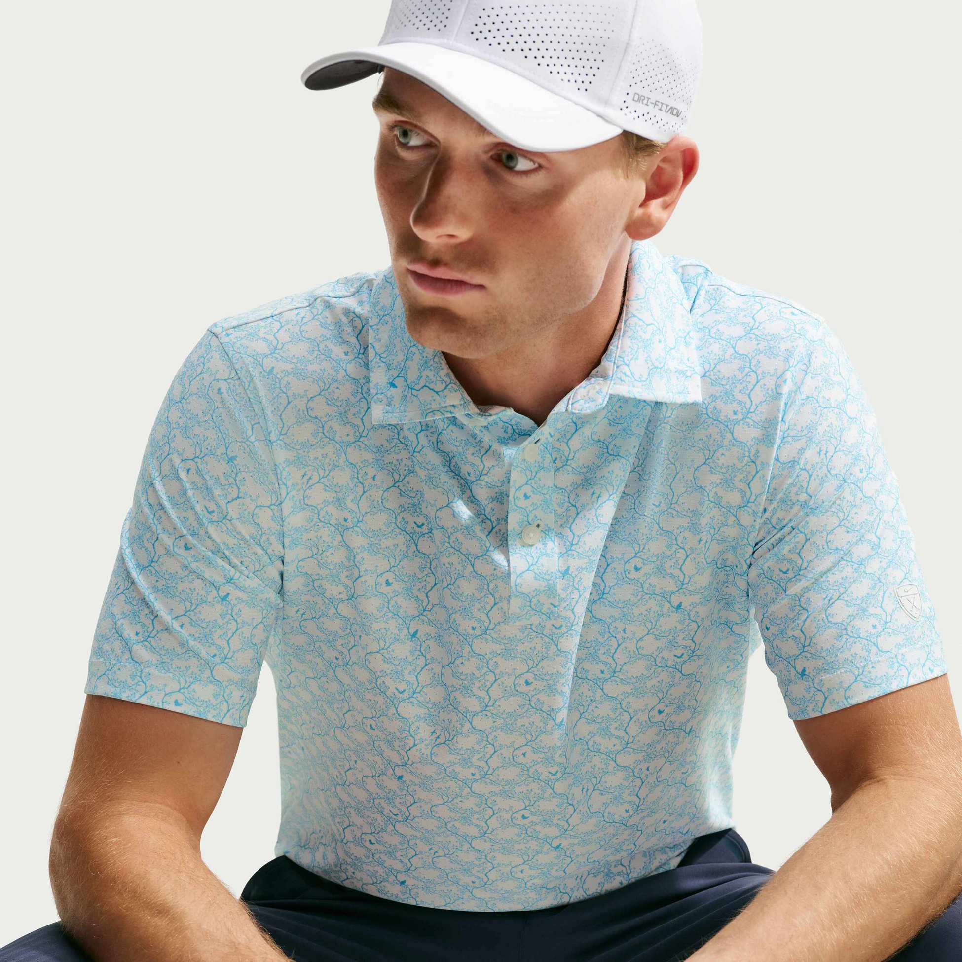 NIKE, Men's Microprint Golf Polo Tailored Performance