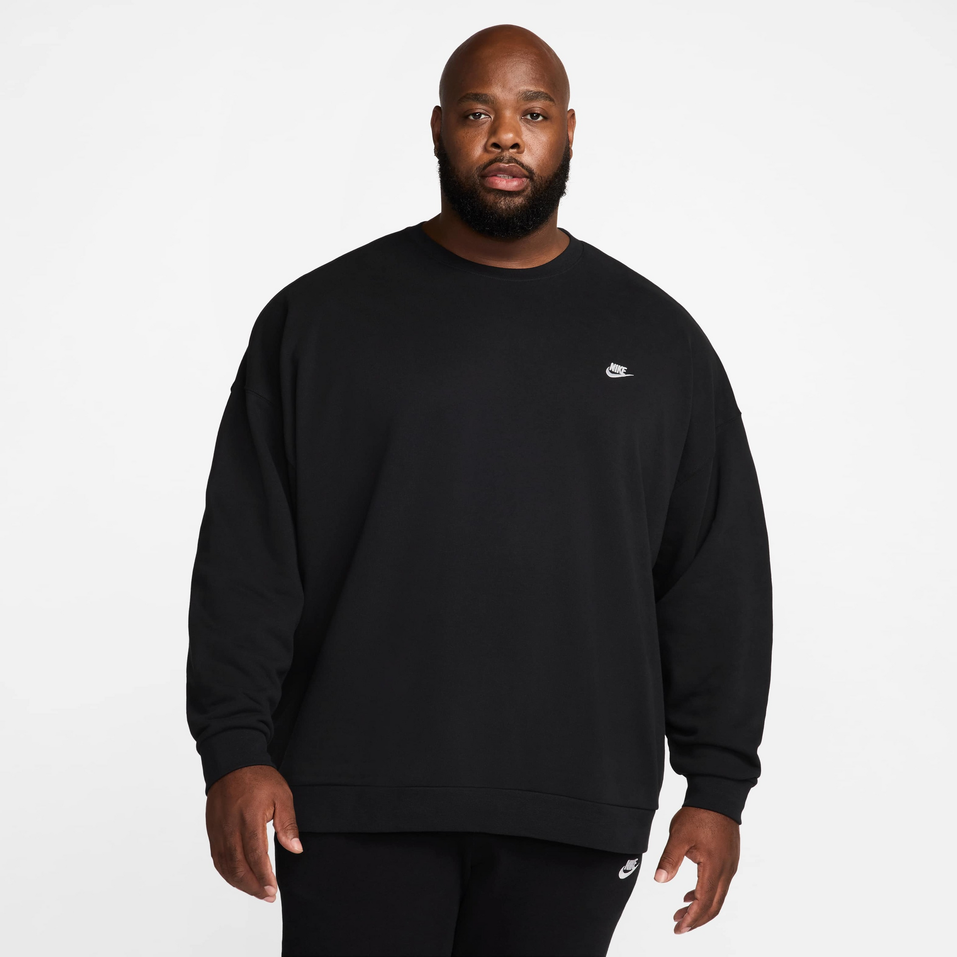 NIKE, Men's Oversized French Terry Crew Club Fleece