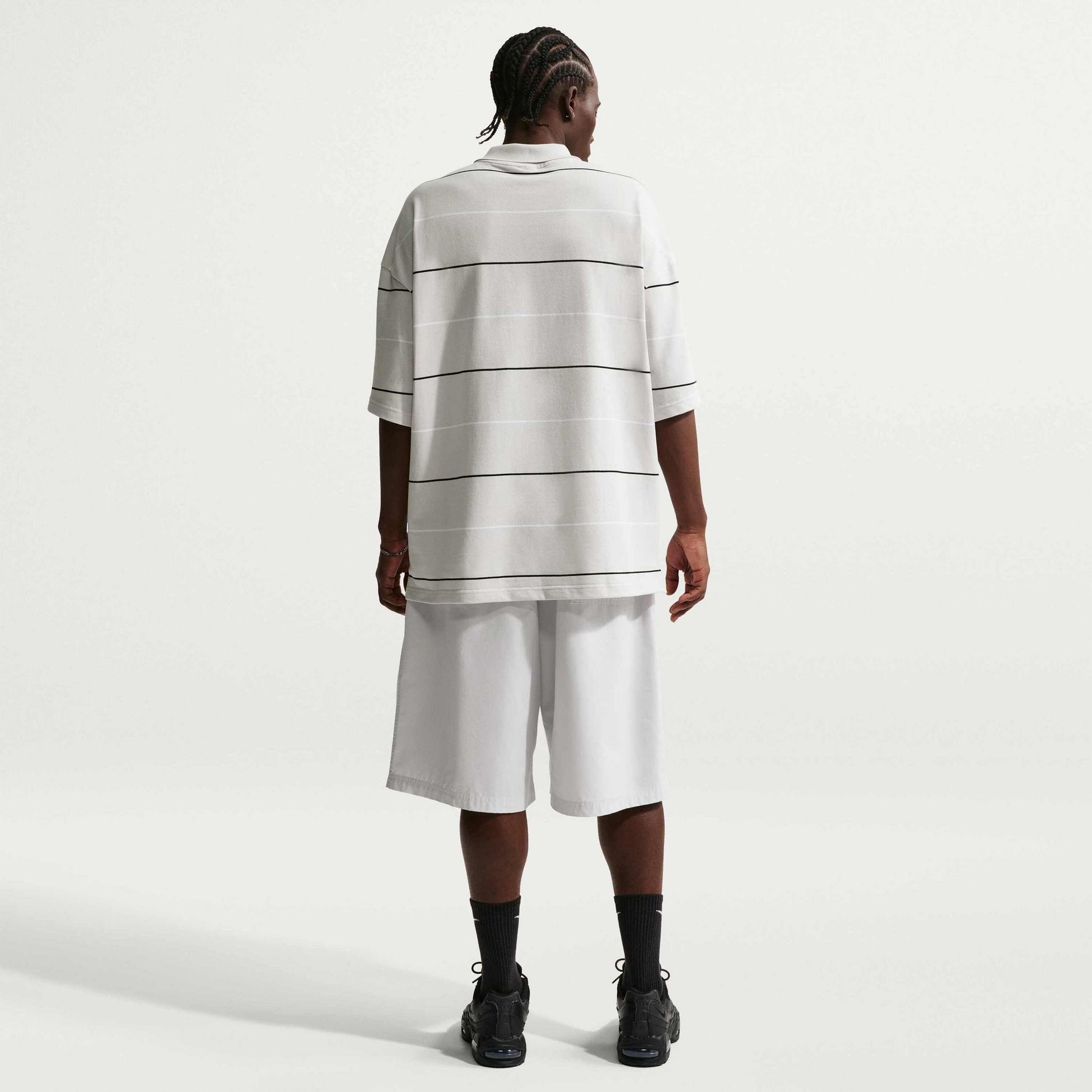 NIKE, Men's Oversized Striped Polo Sportswear Club