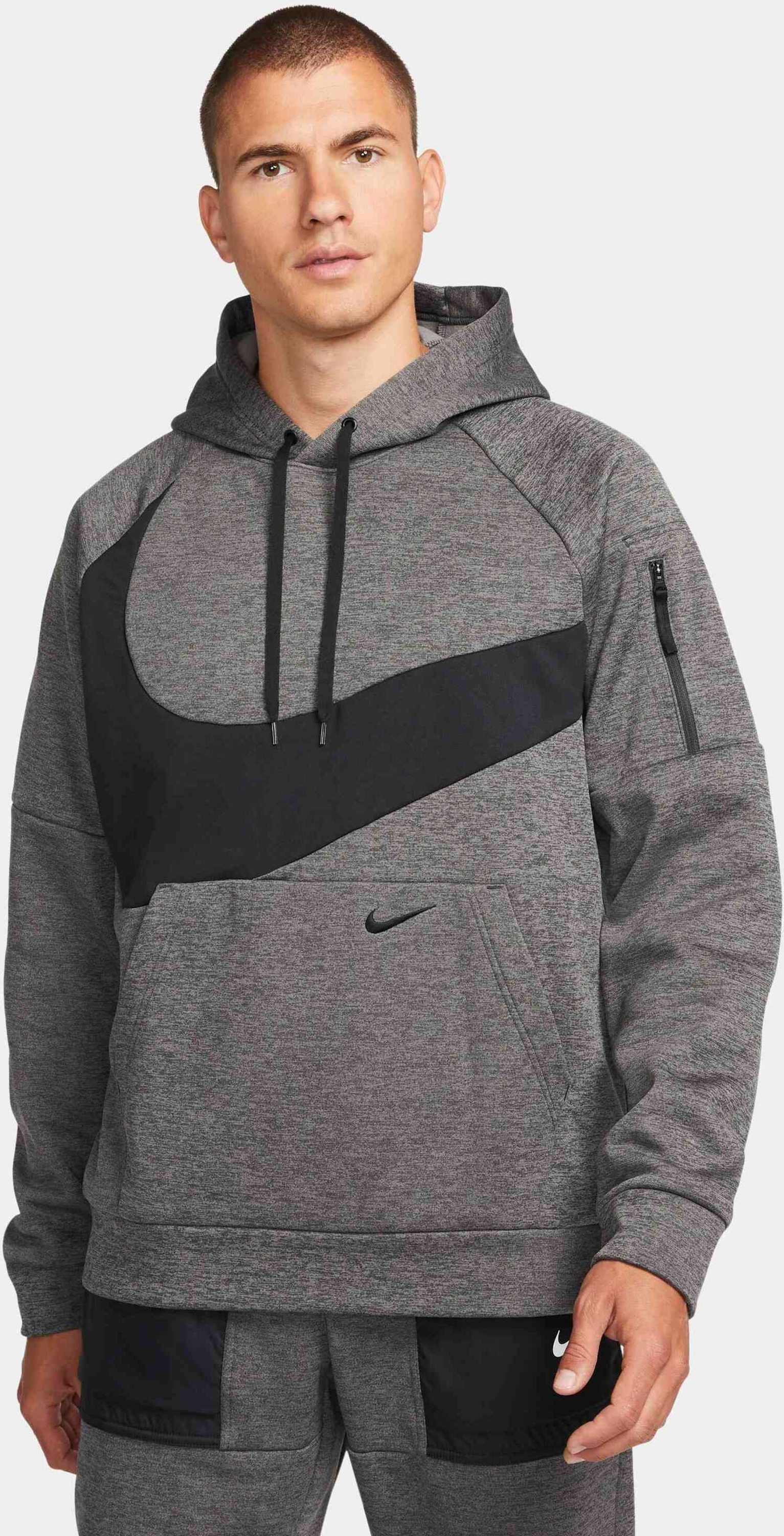 NIKE, Men's Pullover Fitness Hoodie Therma-fit