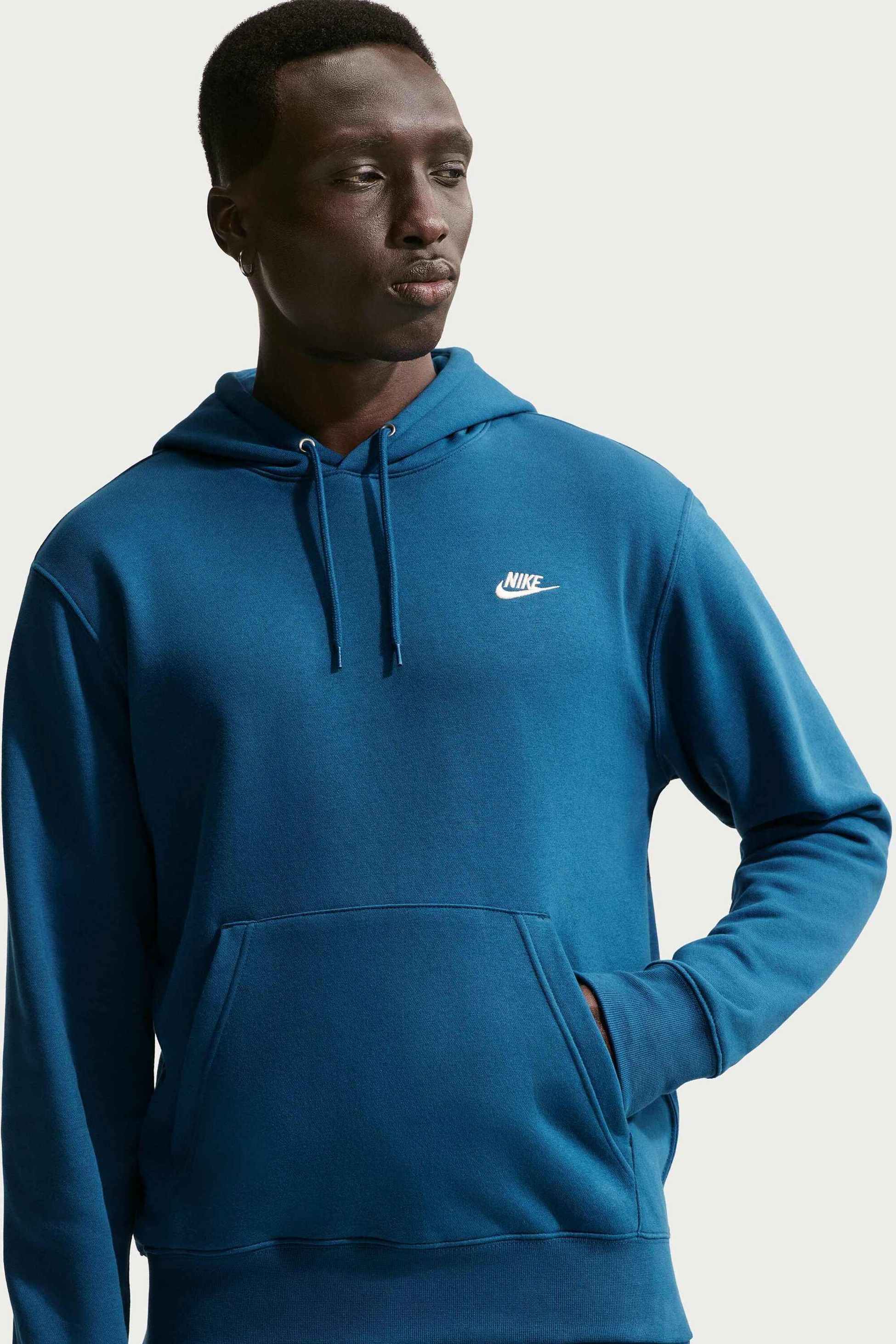 NIKE, Men's Pullover Fleece Hoodie Club