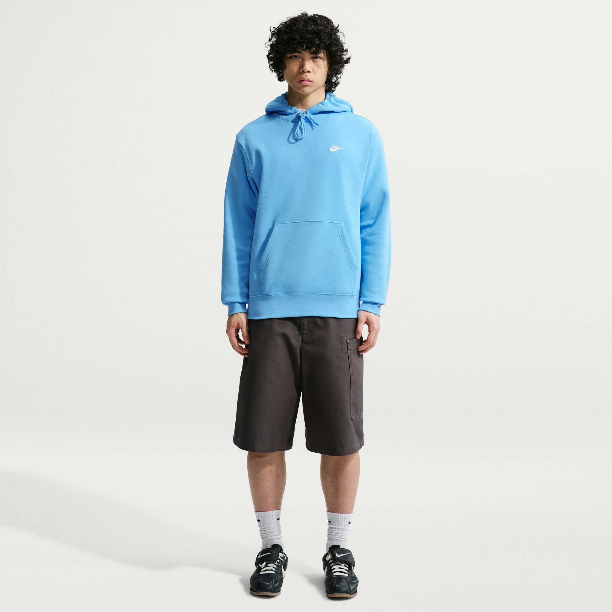 NIKE, Men's Pullover Fleece Hoodie Club
