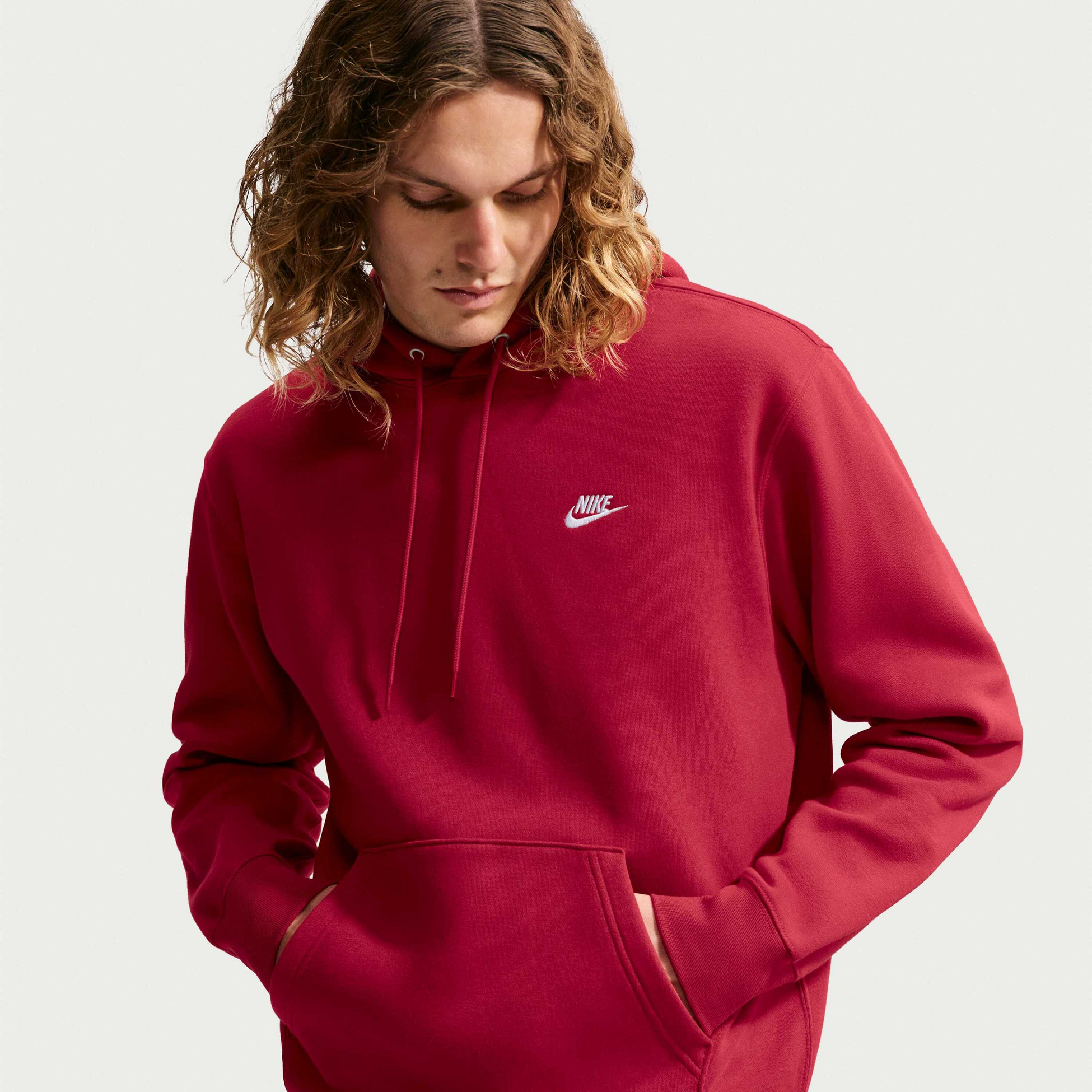NIKE, Men's Pullover Fleece Hoodie Club