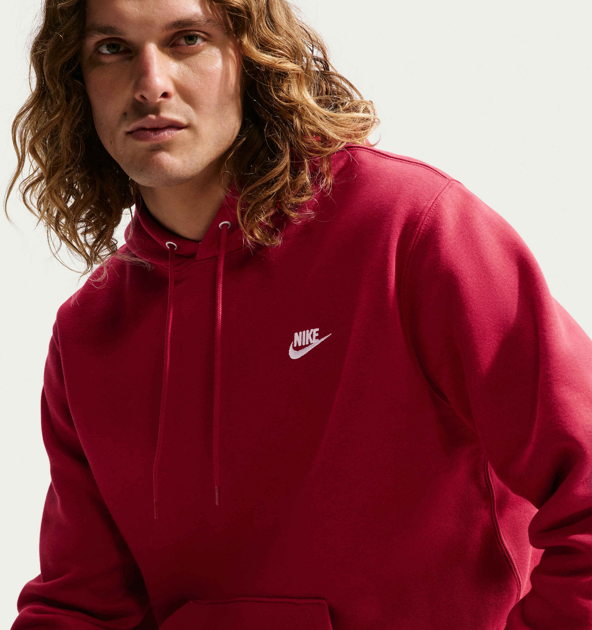 NIKE, Men's Pullover Fleece Hoodie Club