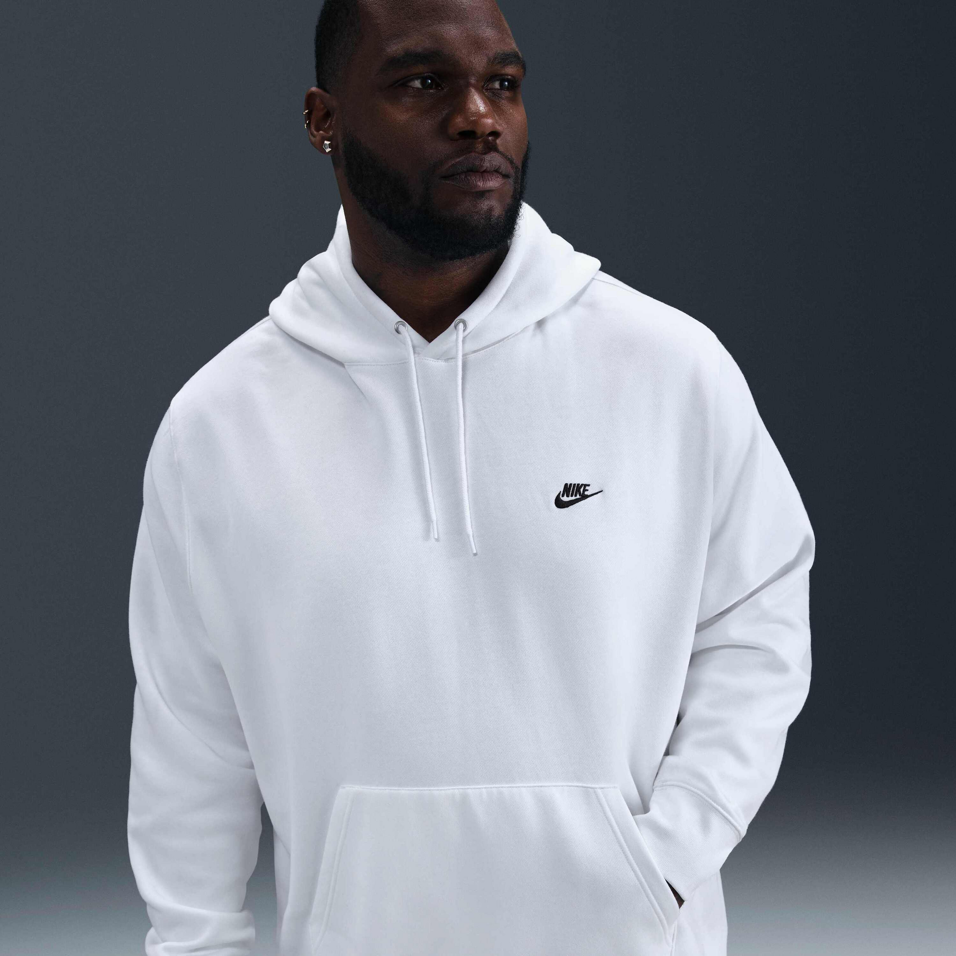 NIKE, Men's Pullover Fleece Hoodie Club