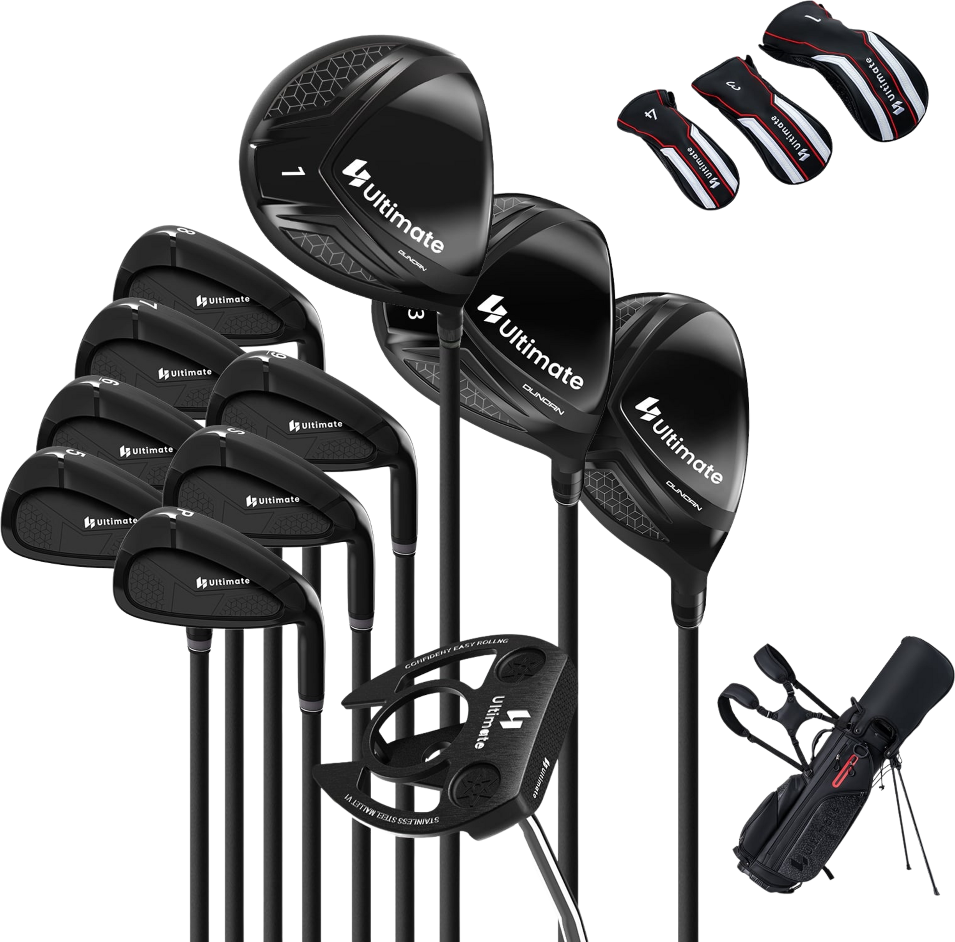 NORTHIX, Men's Right-handed Golf Club Set With Stand Bag