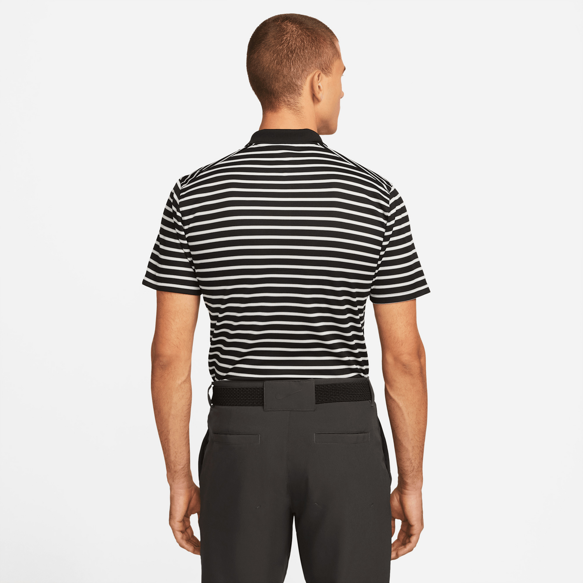 NIKE, Men's Striped Golf Polo Dri-fit Victory