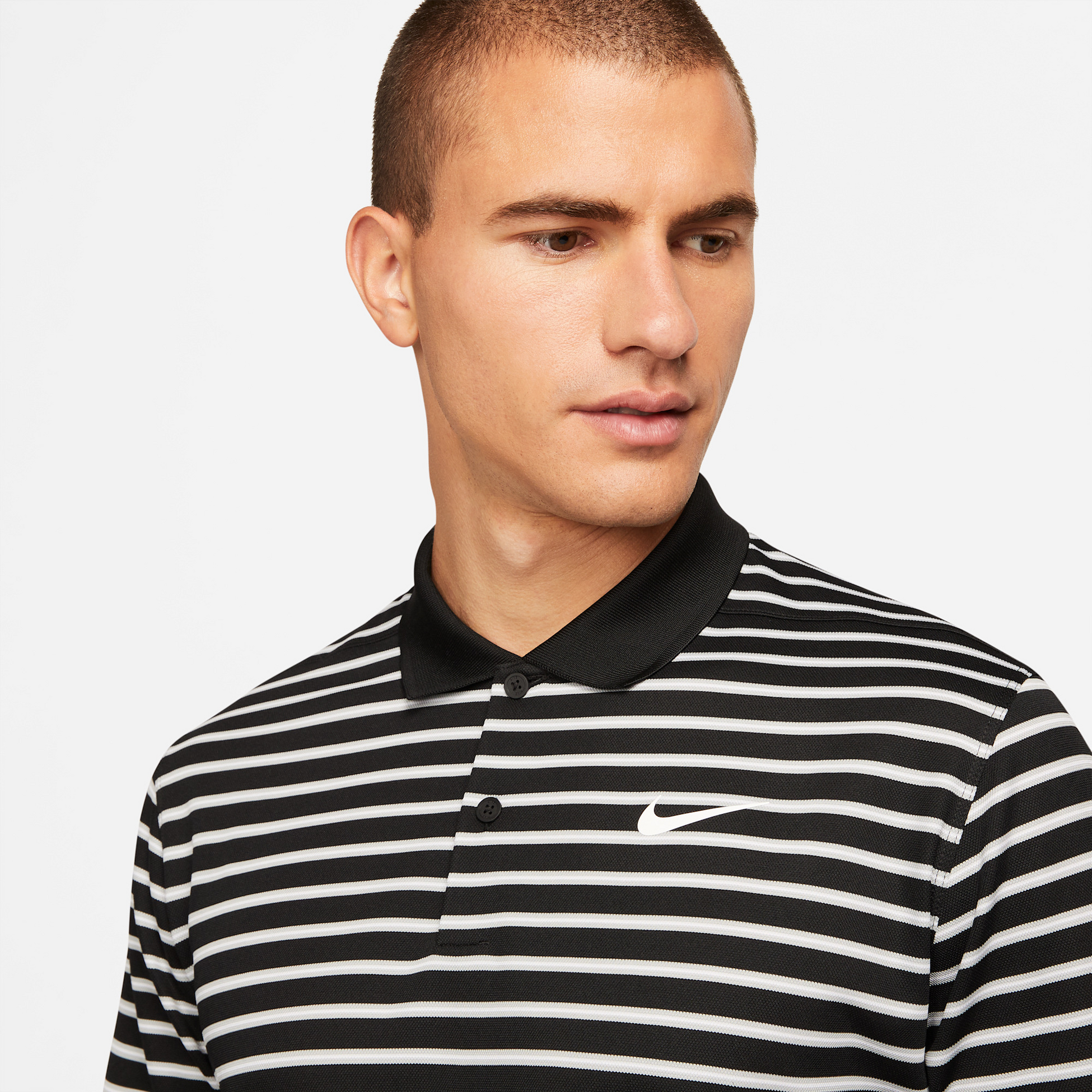 NIKE, Men's Striped Golf Polo Dri-fit Victory