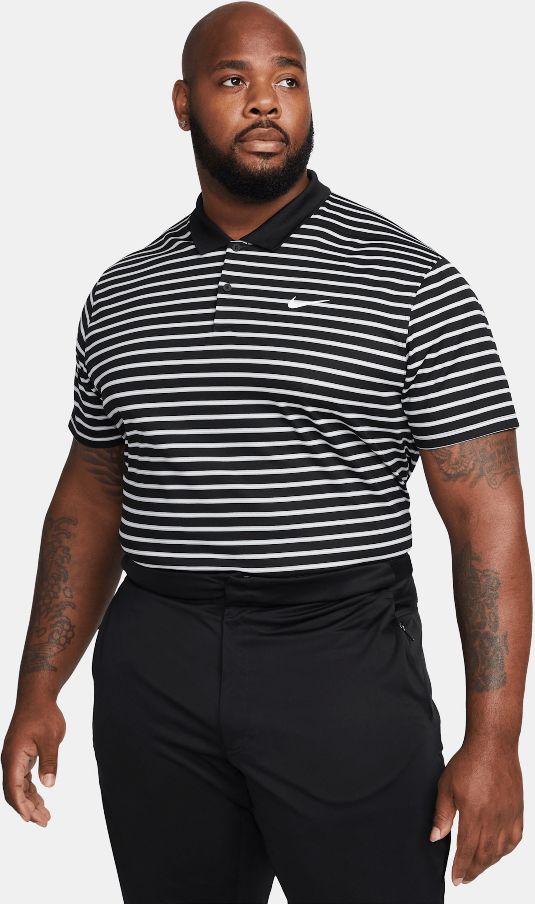 NIKE, Men's Striped Golf Polo Dri-fit Victory