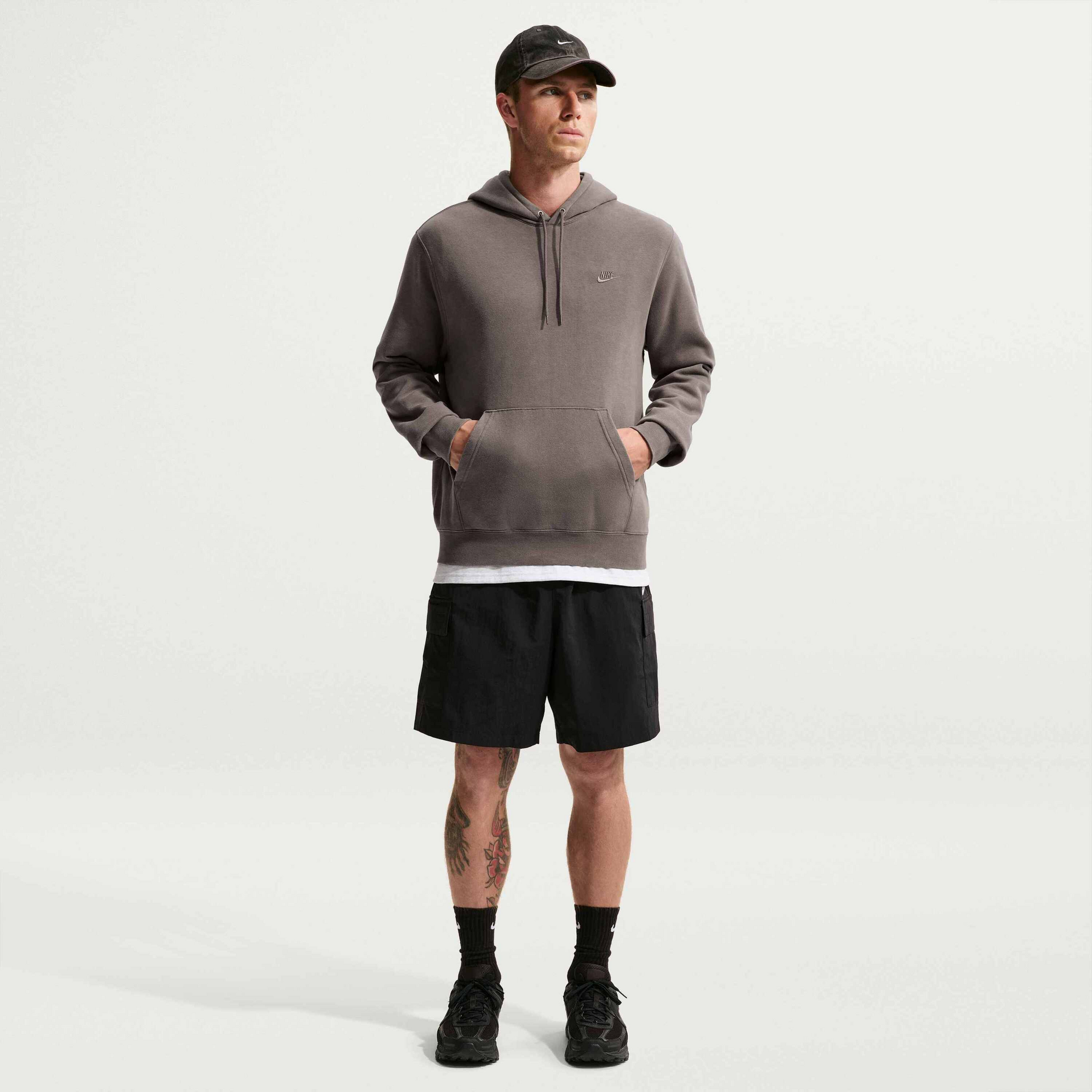 NIKE, Men's Washed Fleece Hoodie Sportswear Club