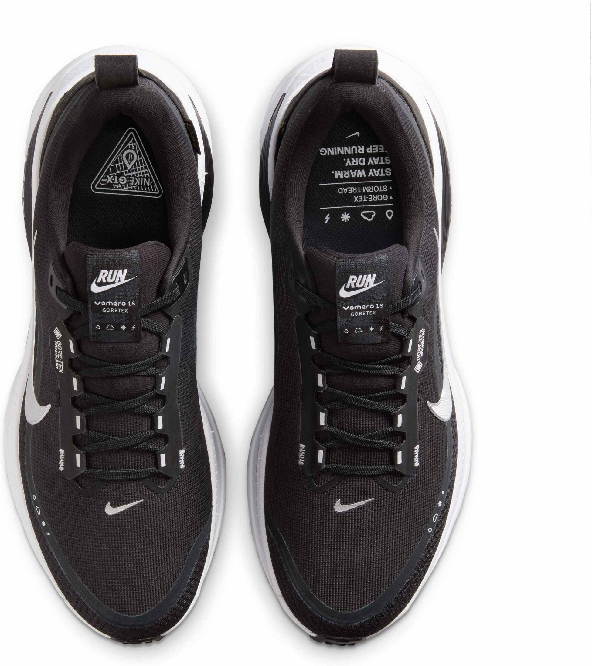 NIKE, Men's Waterproof Road Running Shoes With Reflective Design Accents Vomero 18 Gore-tex