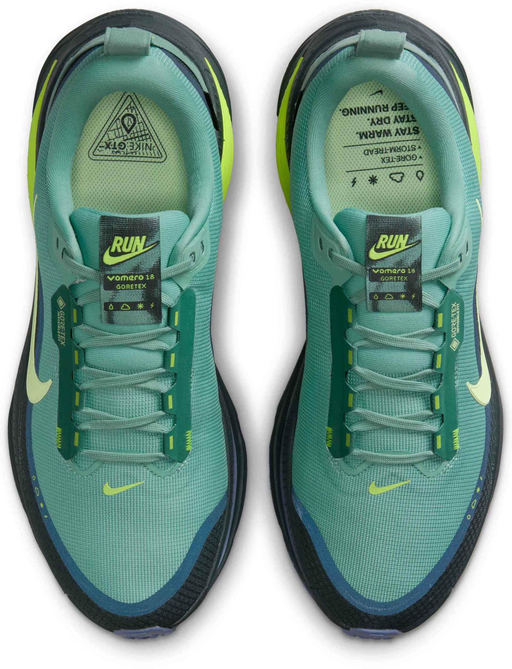 NIKE, Men's Waterproof Road Running Shoes With Reflective Design Accents Vomero 18 Gore-tex