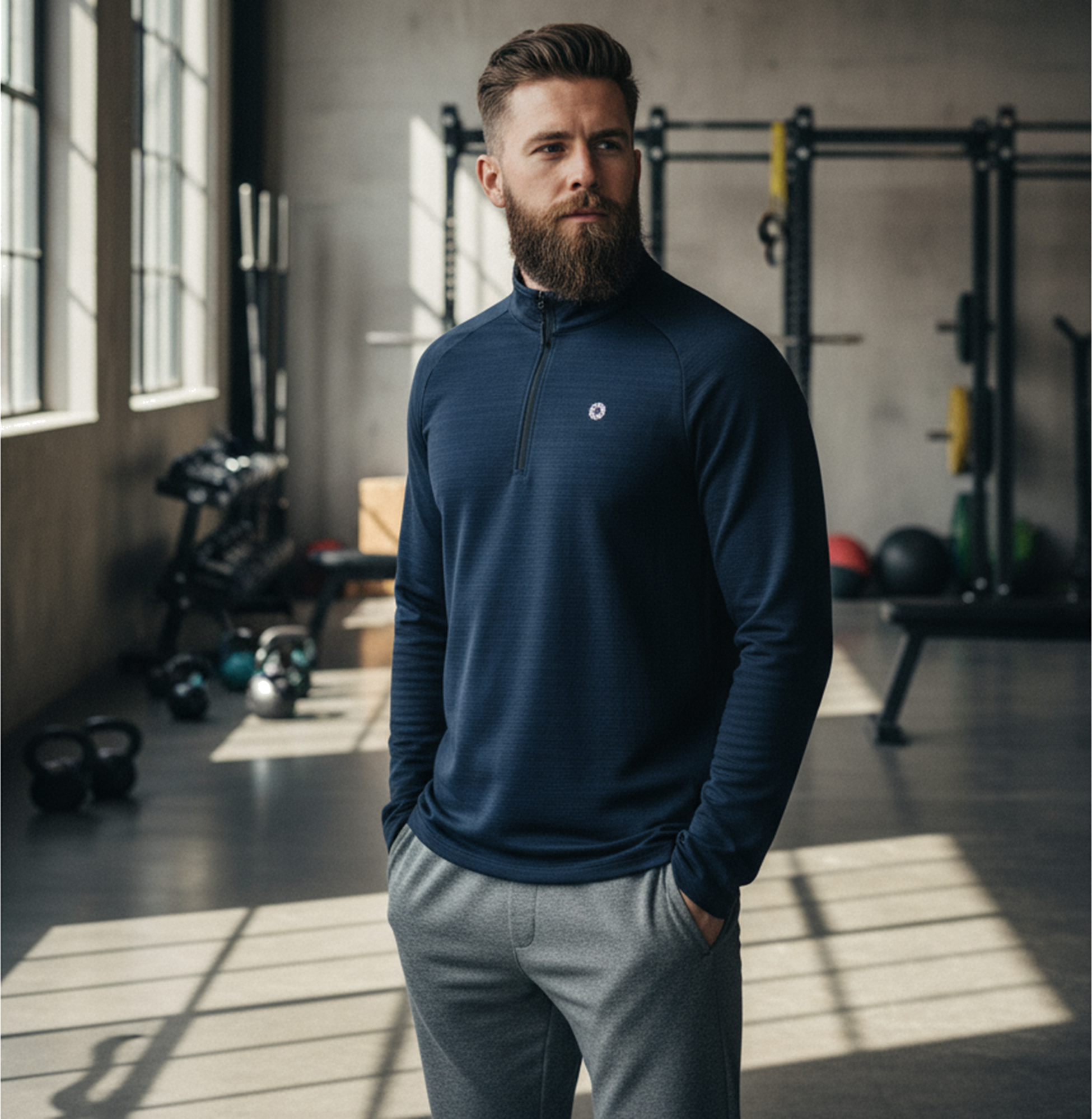 KEADA SPORTS, Mens Essential Half Zip Training Sweatshirt