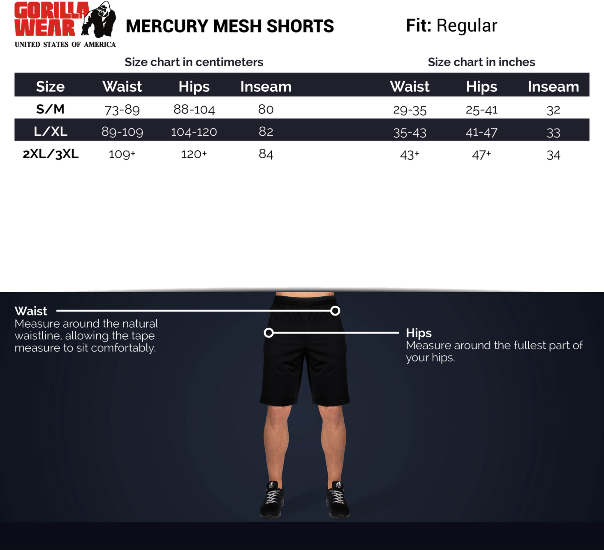 GORILLA WEAR, Mercury Mesh Shorts