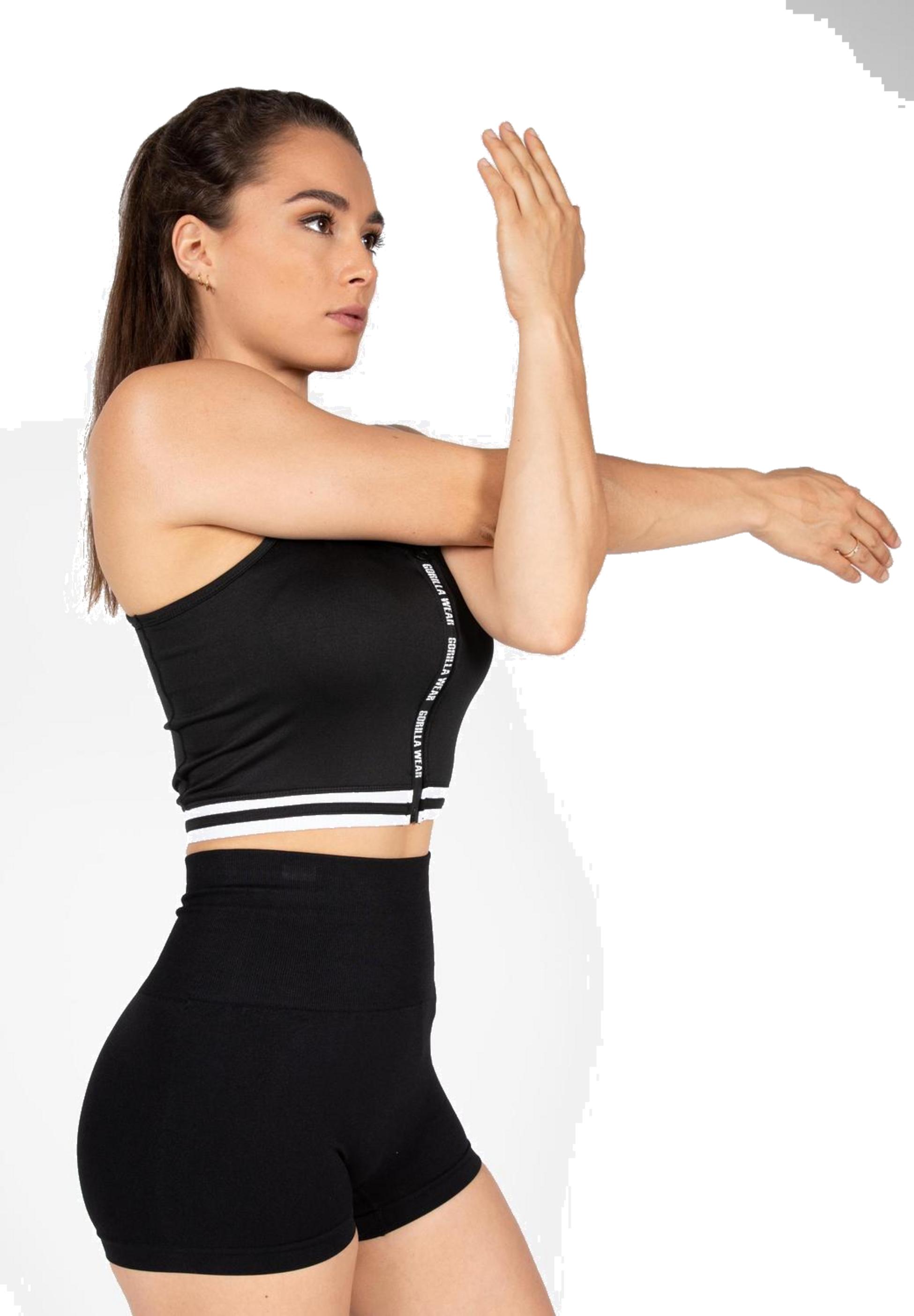 GORILLA WEAR, Mesa Zip Front Crop Top