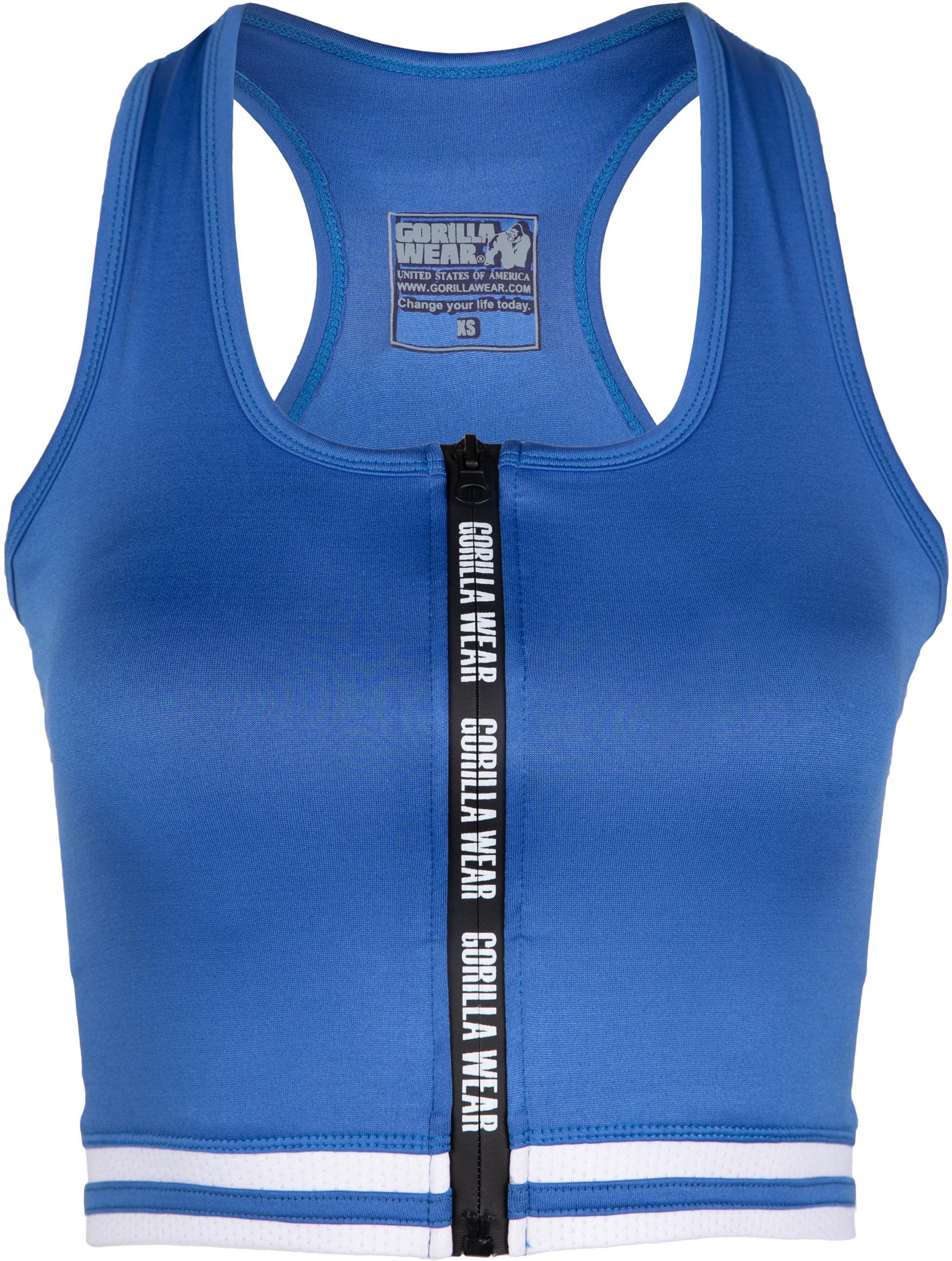 GORILLA WEAR, Mesa Zip Front Crop Top