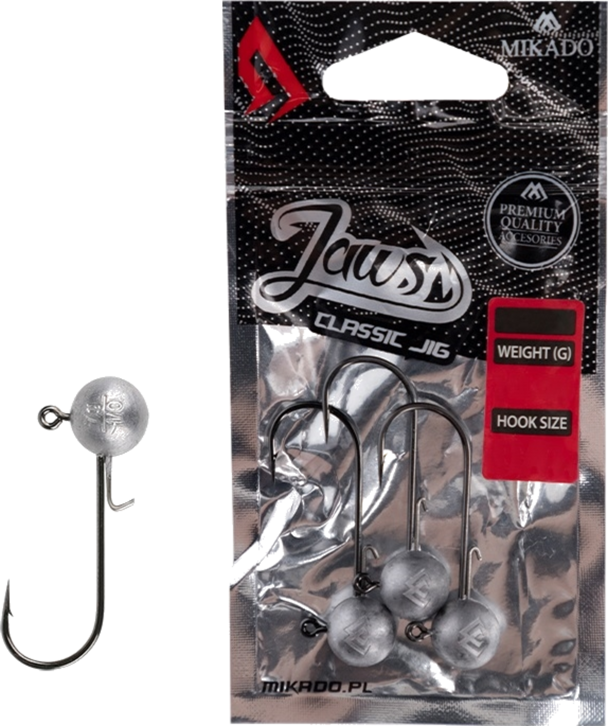 MIKADO, Mikado Jig Head - Jaws Classic - 5g -2/0 - 3pcs