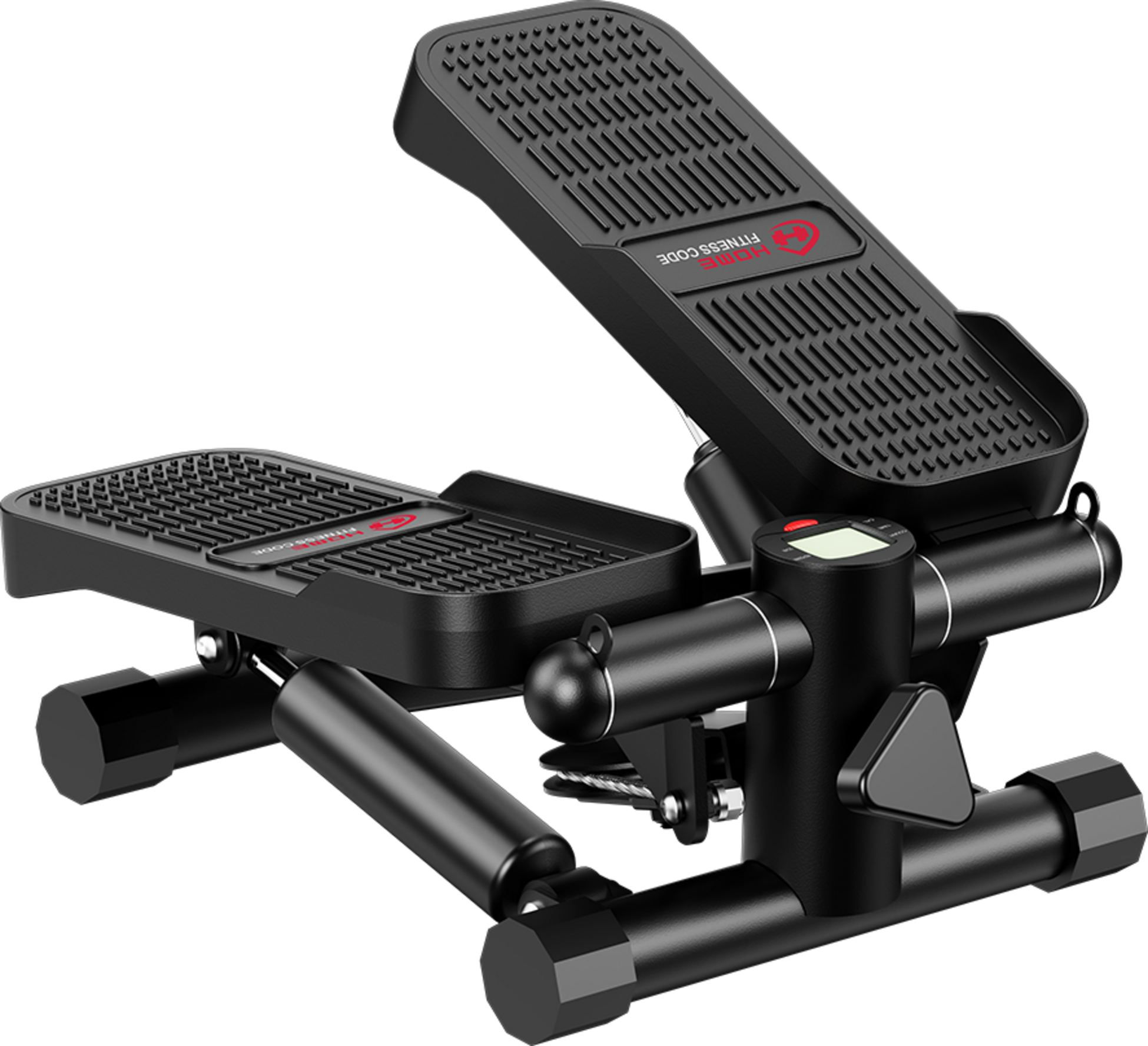 HOMEFITNESSCODE, Mini Stepper With Lcd And Resistance Bands &ndash; Compact Home Gym