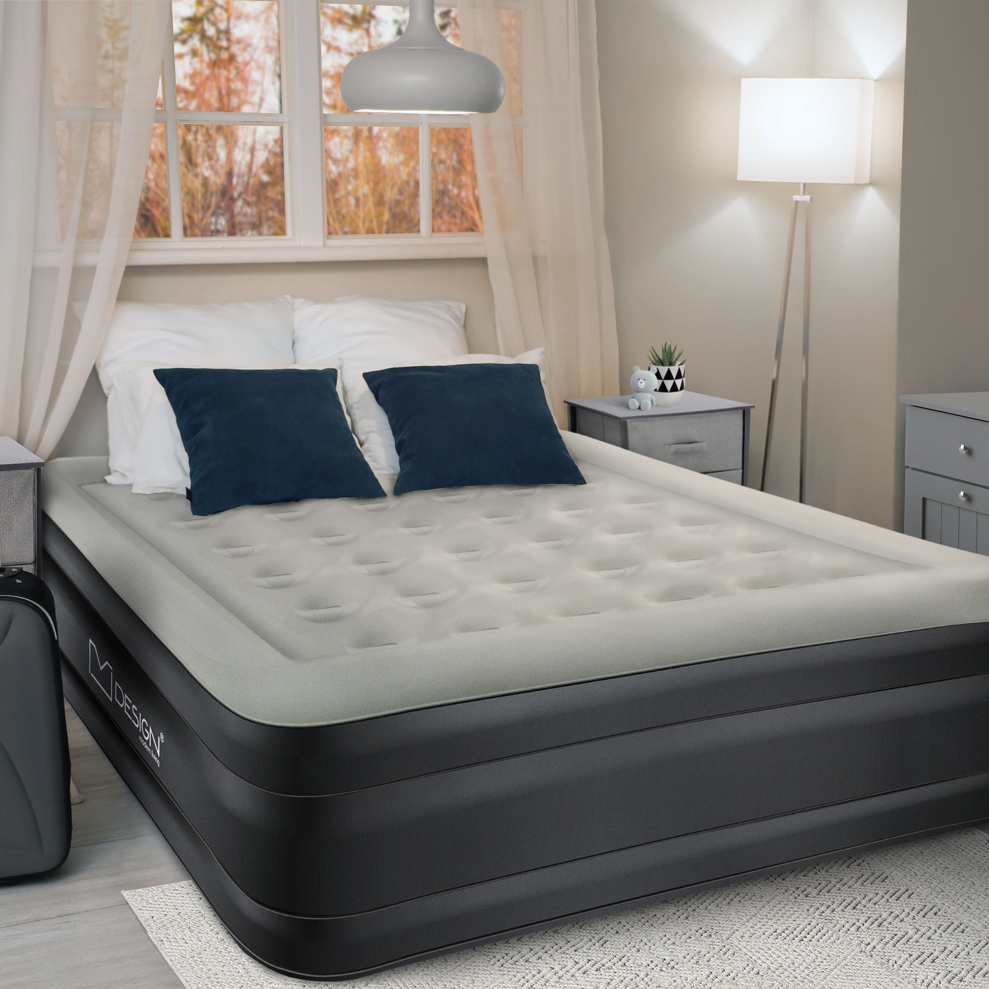 ML DESIGN, Ml-design Air Mattress Single 196x97x47 Cm, T&uuml;v-certified Self-inflating Bed With Built-in