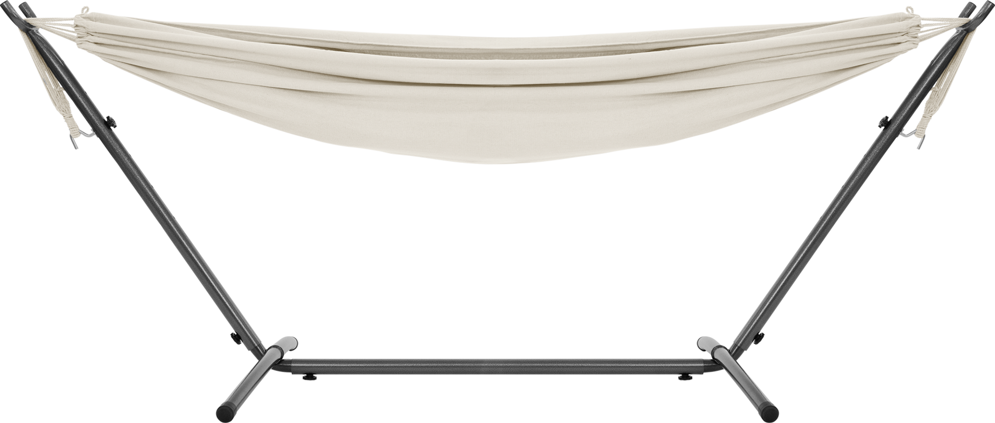 ML DESIGN, Ml-design Double Hammock With Steel Frame, Beige, Space For 2 People, Indoor Outdoor Use, Xxl